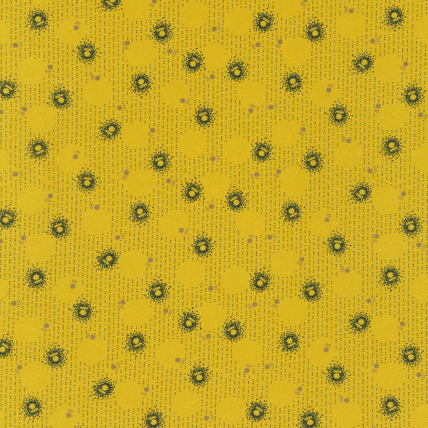 Stone Bridge - Dots Lines Gold Yardage