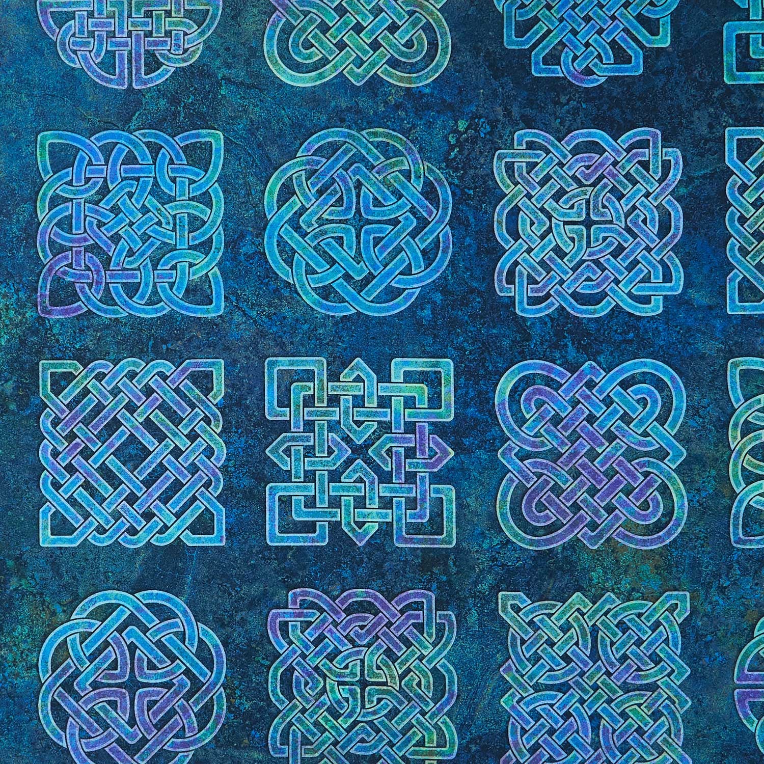 Stonehenge - Celtic Roots Celtic Blocks Navy Multi Yardage