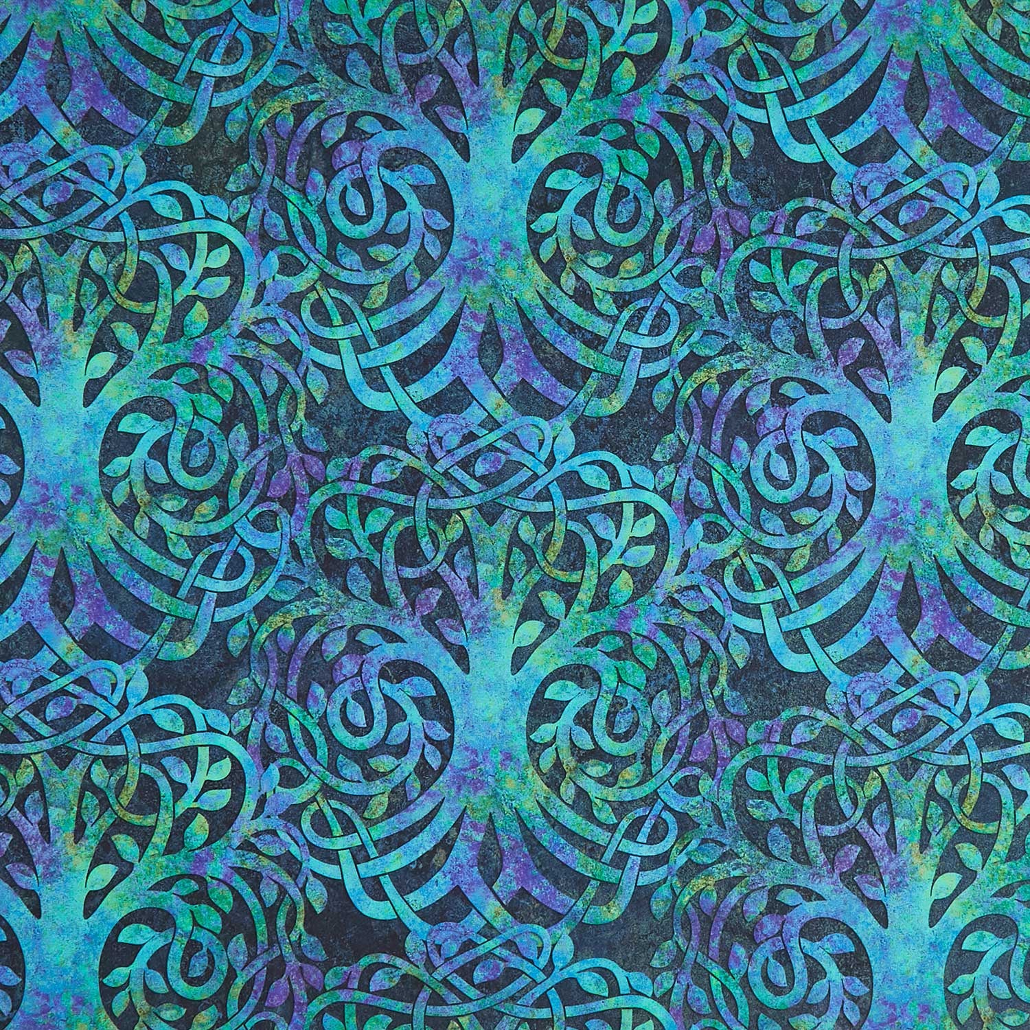 Stonehenge - Celtic Roots Trees Navy Multi Yardage