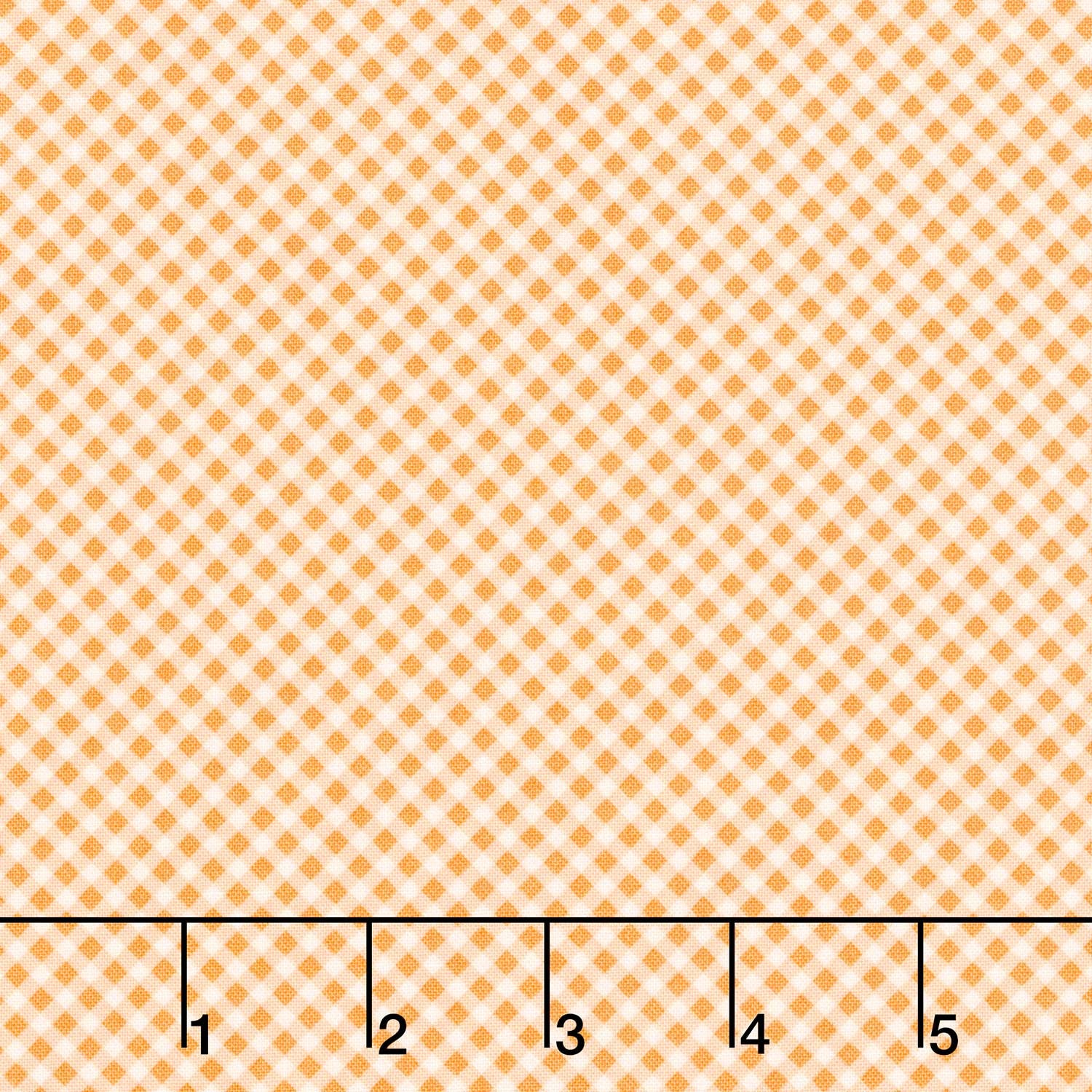 Strawberry Lemonade - Gingham Check Apricot Yardage