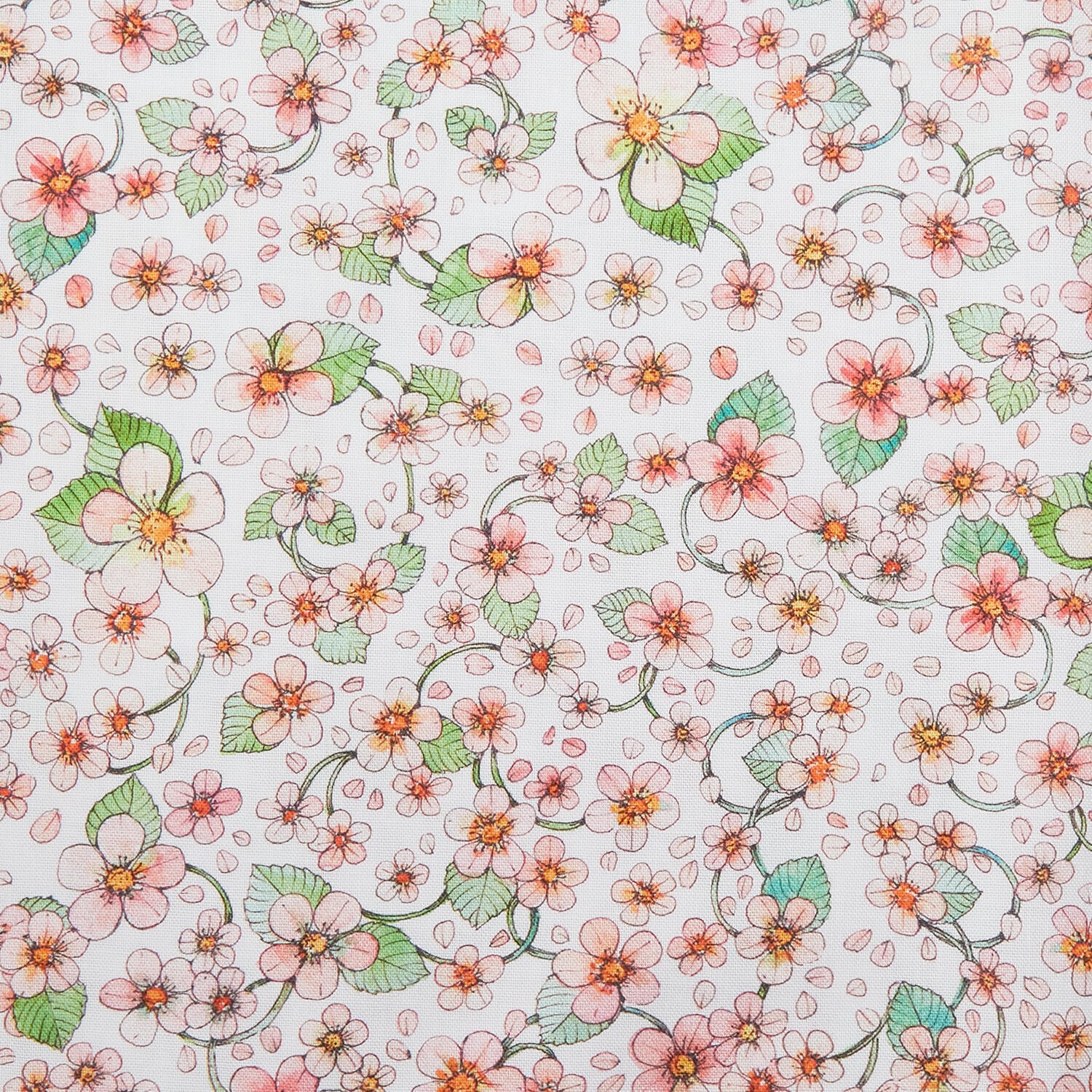 Strawberry Season Favorites - Flowers White 2 Yard Cut - Image 2