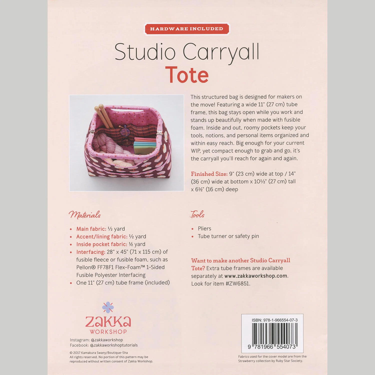 Studio Carryall Tote Pattern - Image 2
