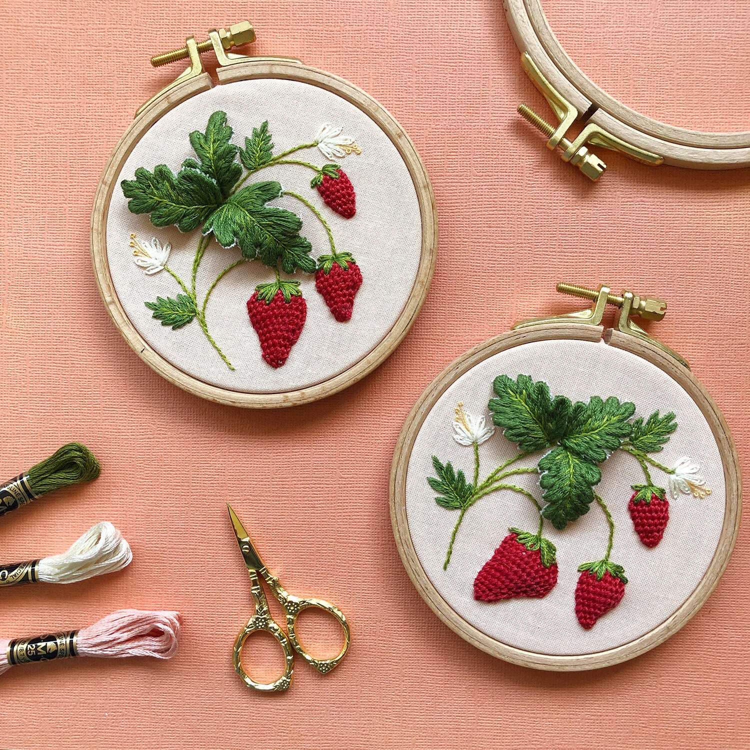Stumpwork Strawberries Embroidery Kit - Image 4