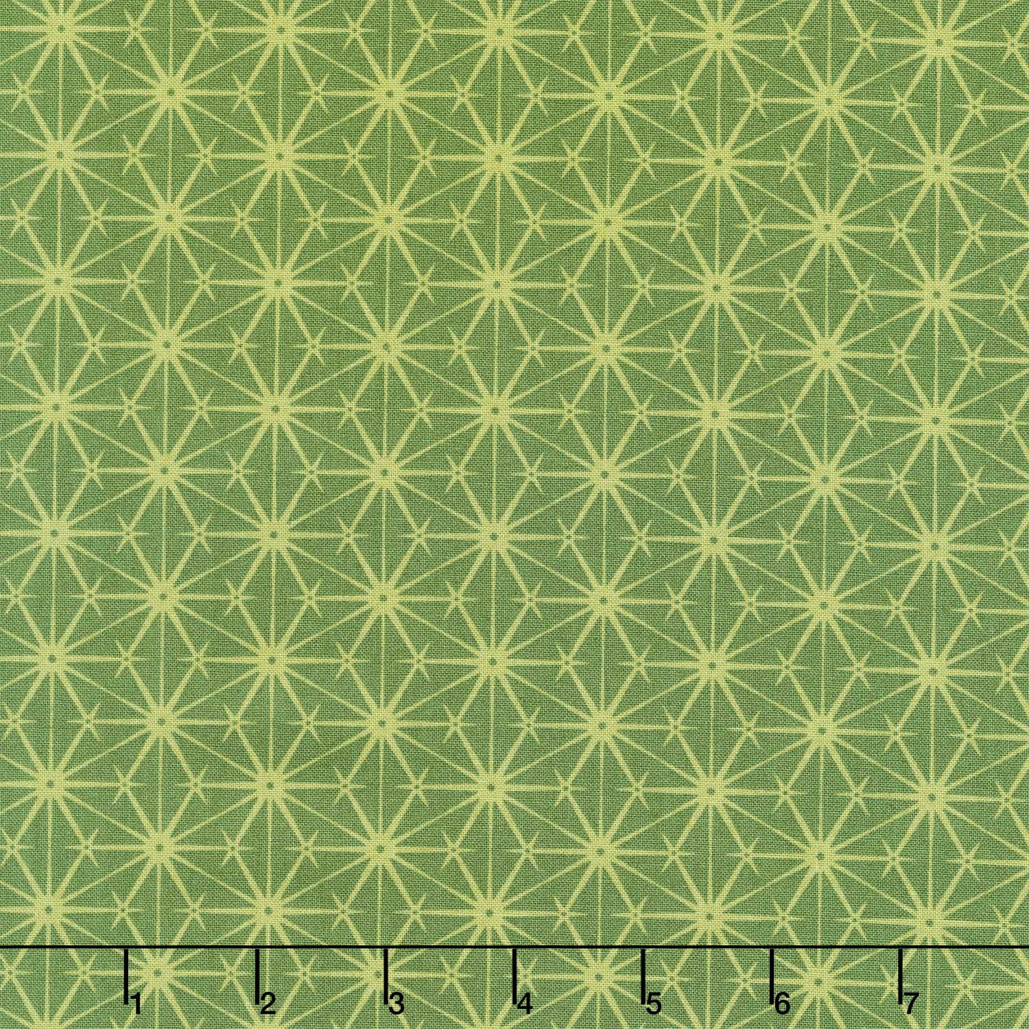Sugarberry - Crystal Stars Green Yardage