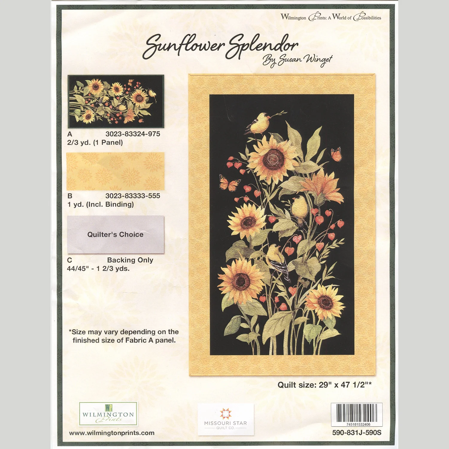 Sunflower Splendor Quilt Kit - Image 3