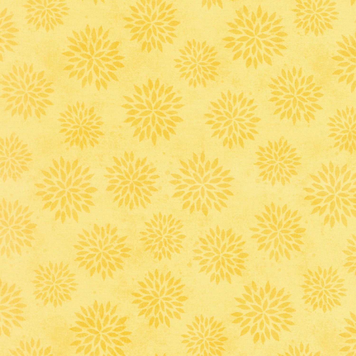 Sunflower Splendor - Tonal Flowers Yellow Yardage