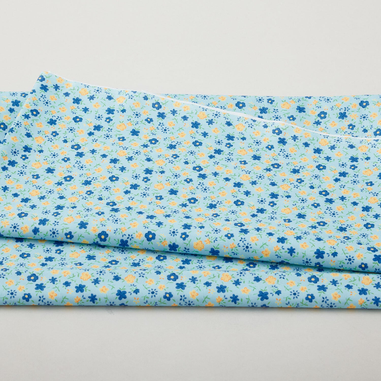 Sunlit Splendor Favorites - Tiny Packed Flowers Light Blue 2 Yard Cut