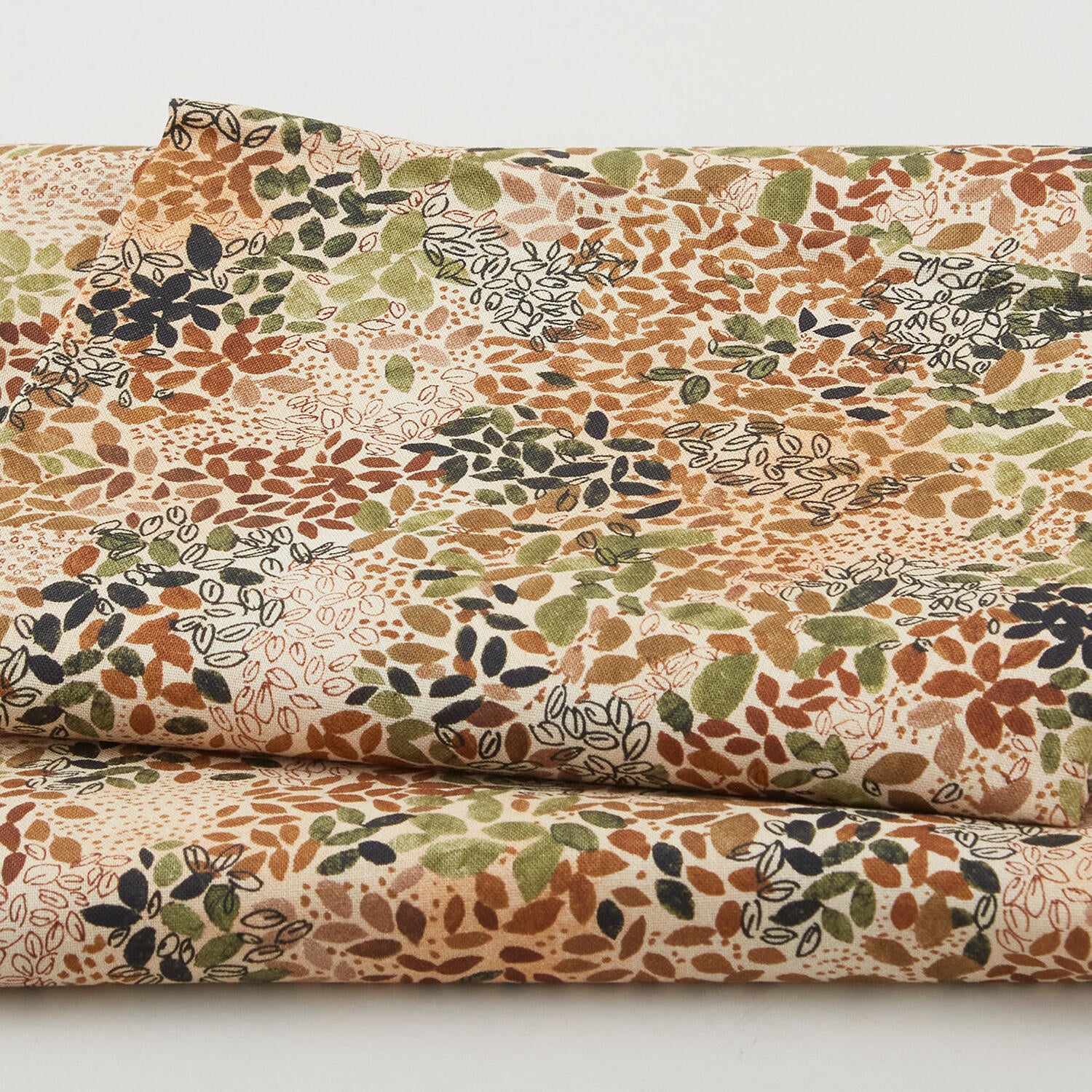 Sunset Garden Favorites - Tan Leaves 2 Yard Cut