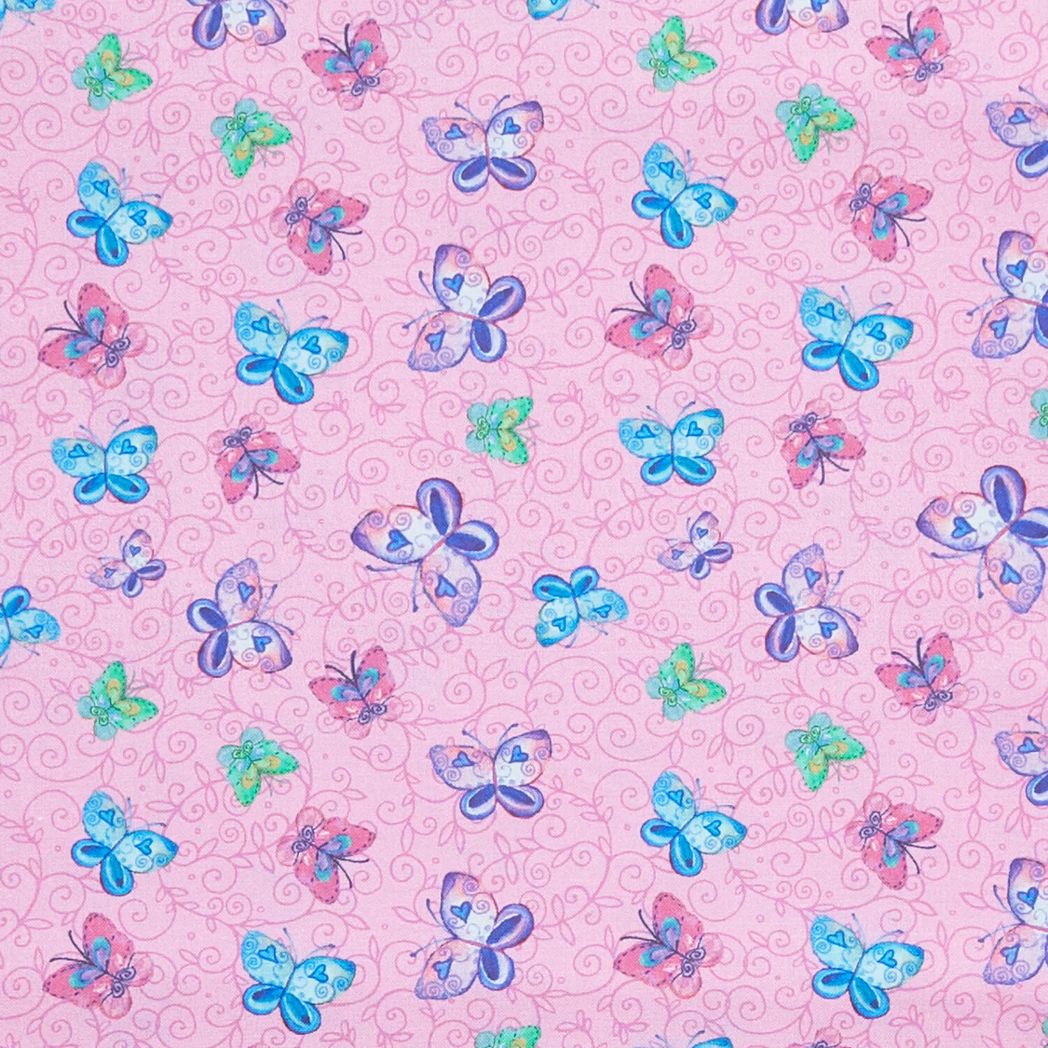 Sunshine Cats - Butterfly Song Light Plum 2 Yard Cut - Image 2