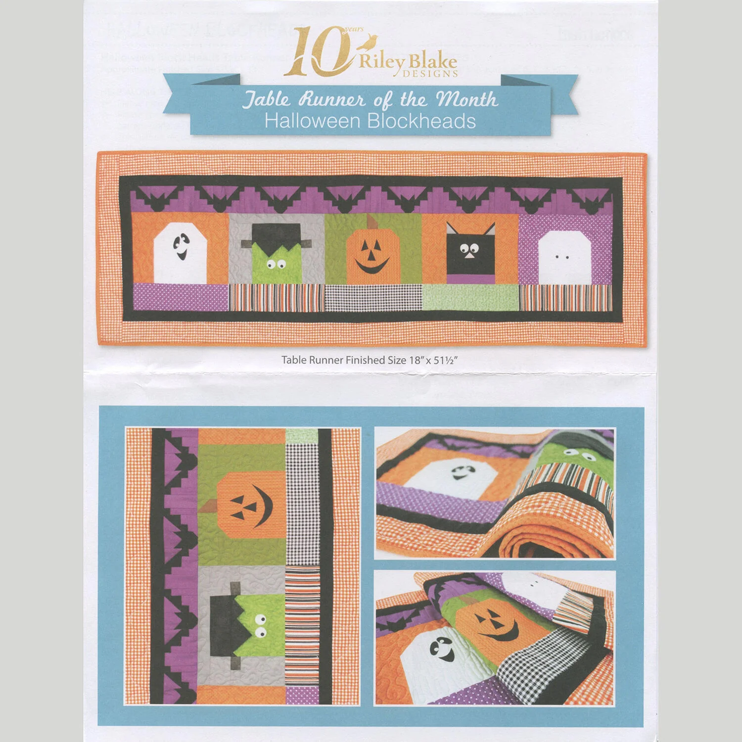 Table Runner of the Month - Halloween Blockheads - Image 2