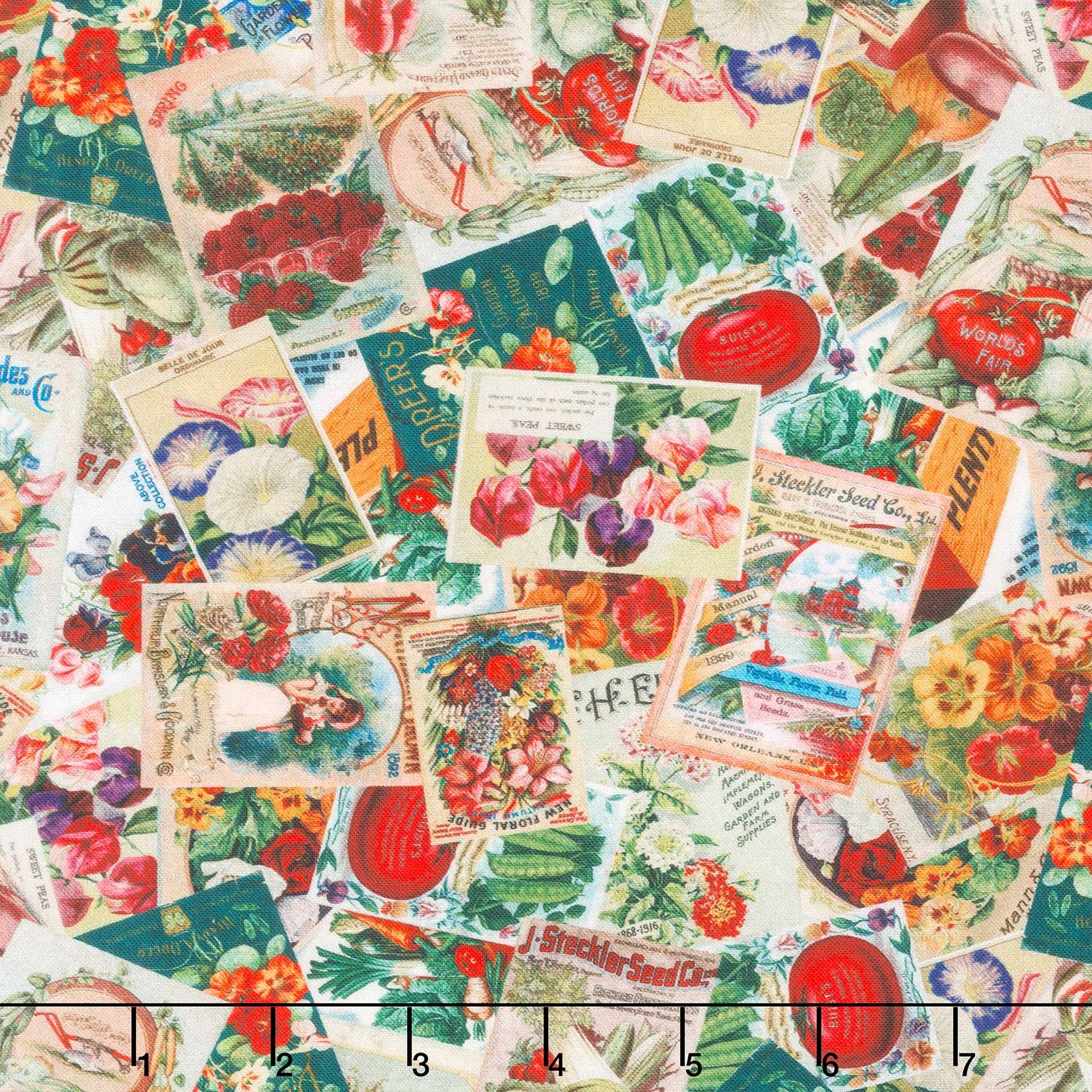 Tales from the Garden - Seed Packets Garden Yardage