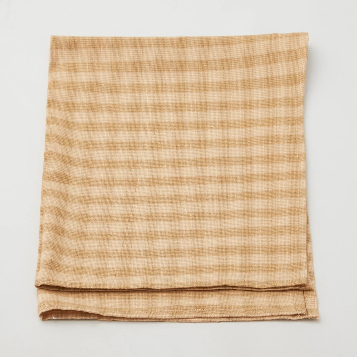 Tea Towel - Checks Gold/Brown - Image 2