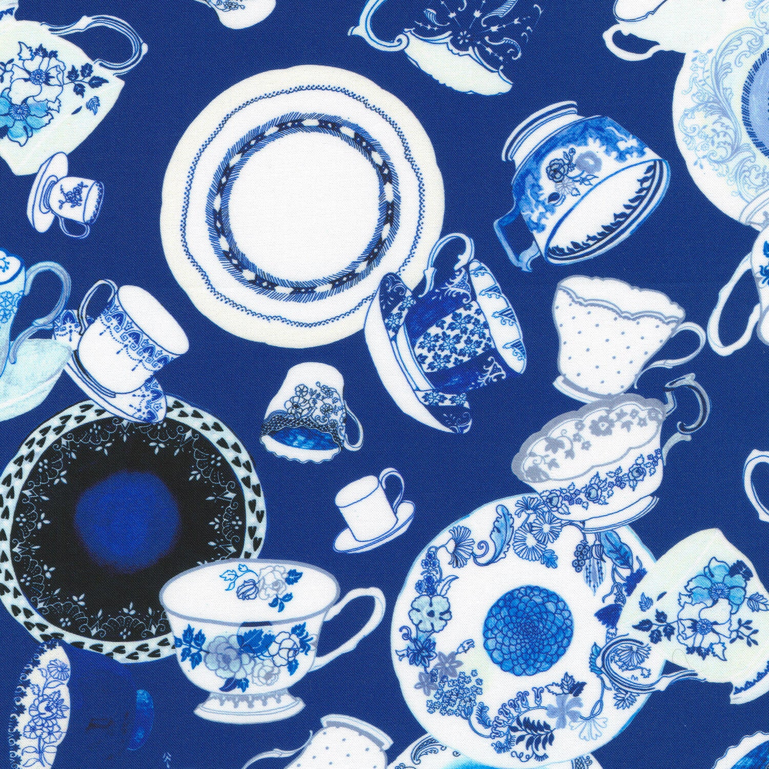 Teahouse - Dishes Delft Yardage