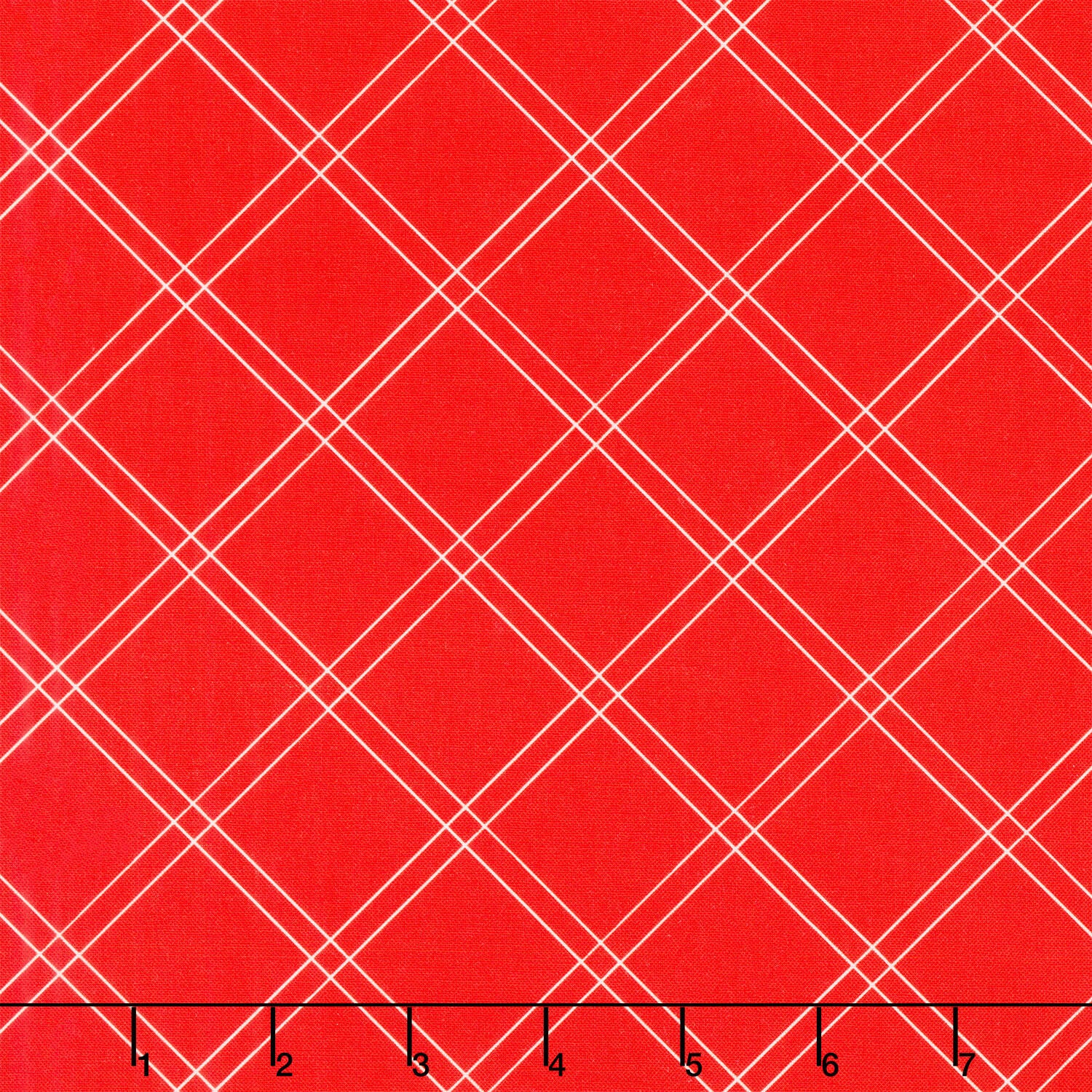 The Bright Side - Windowpane Plaid Red Yardage
