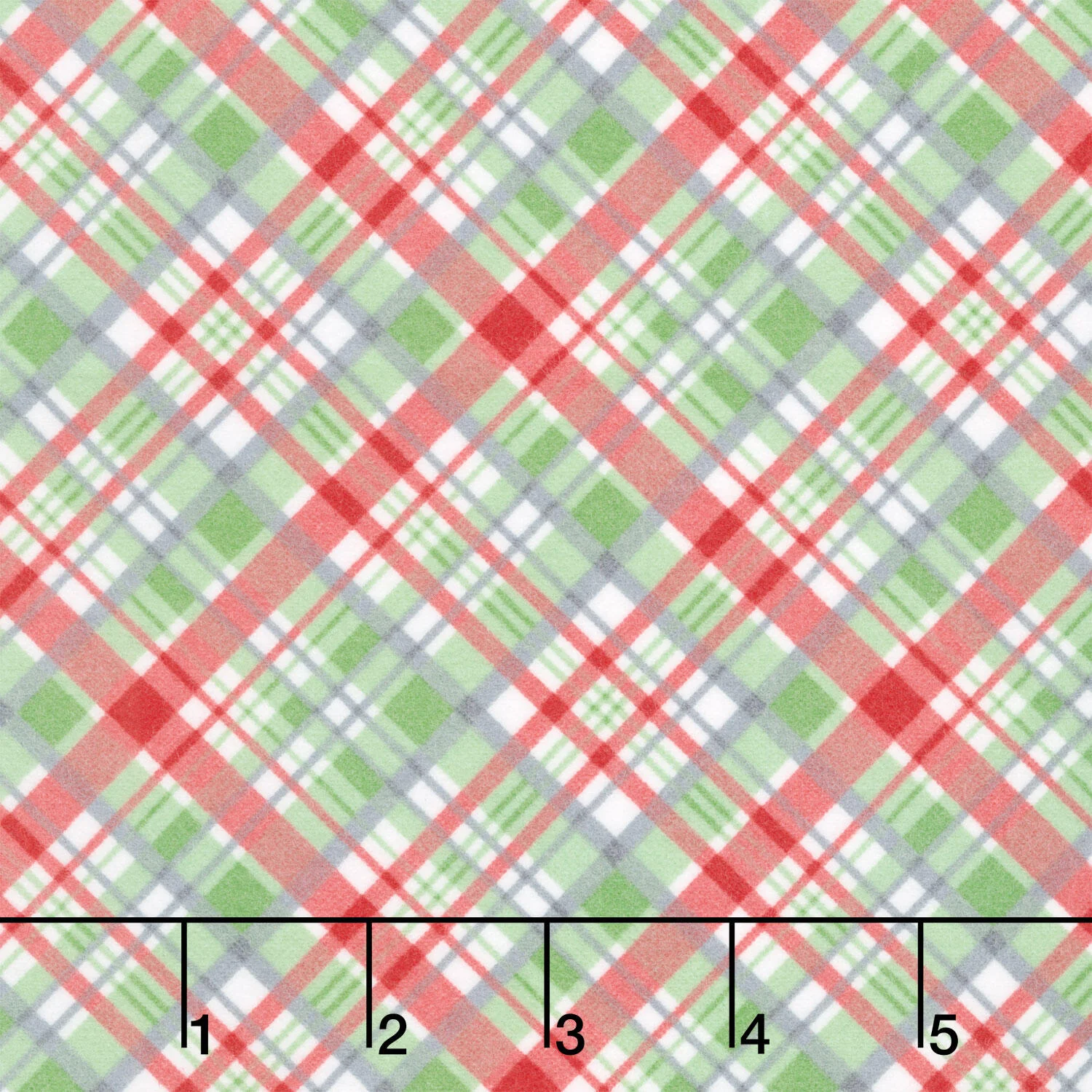 The Christmas Mouse - Plaid White Multi Yardage