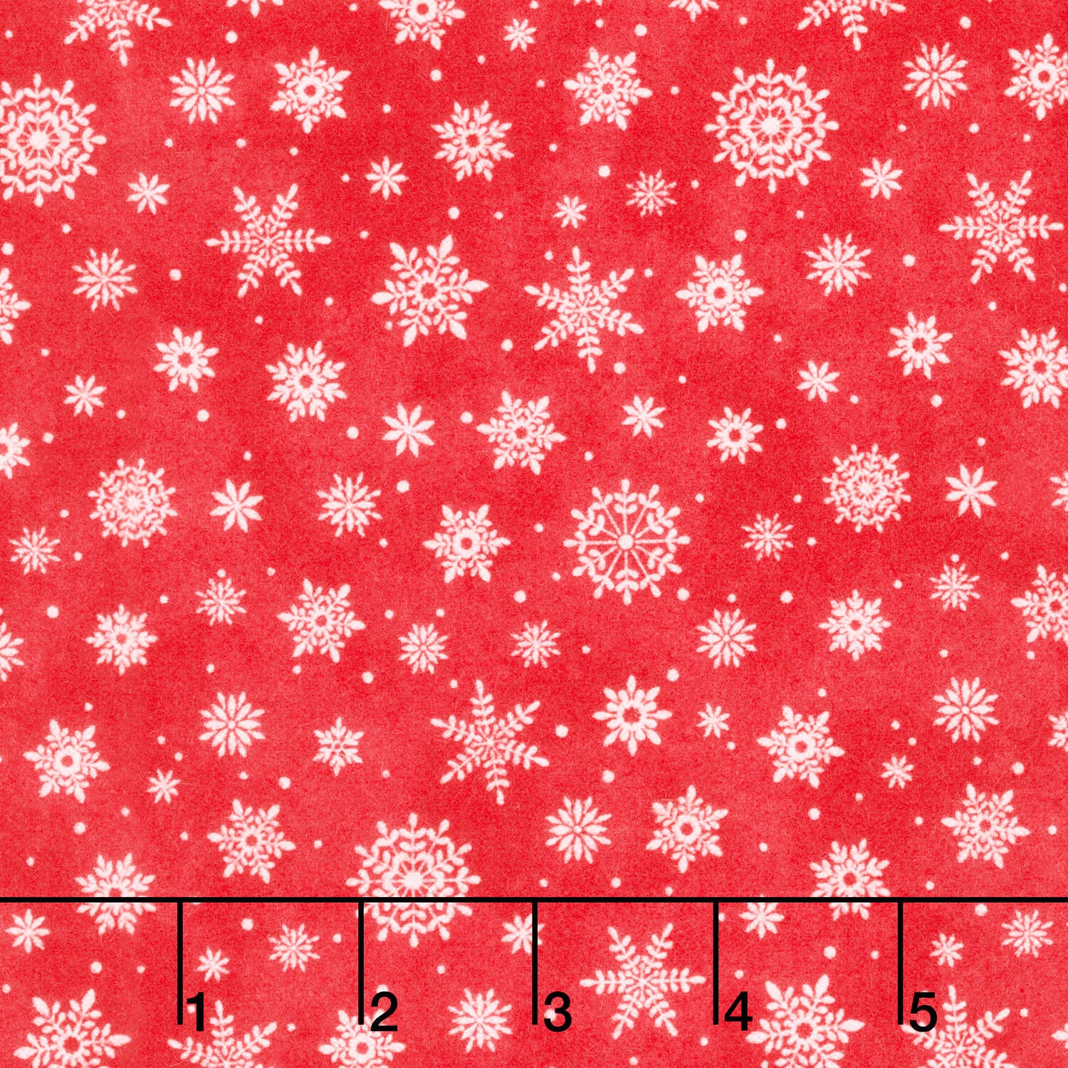 The Christmas Mouse - Snowflake Red Yardage