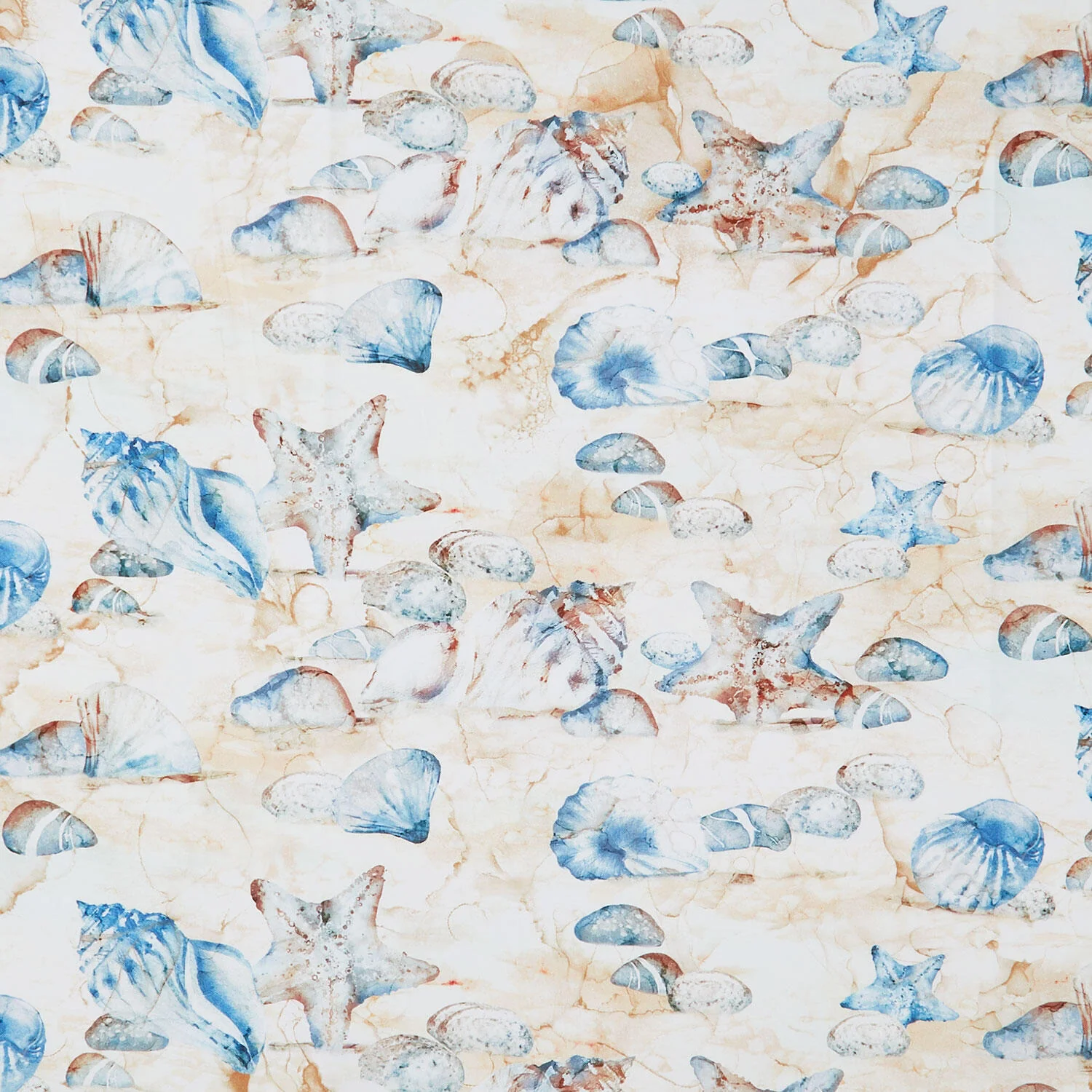 The Great Outdoors - Coastal Scene Blue Multi Yardage