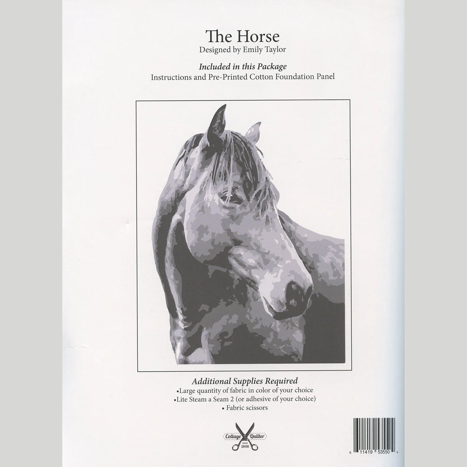 The Horse Collage Quilt Foundation Panel Pattern - Image 2