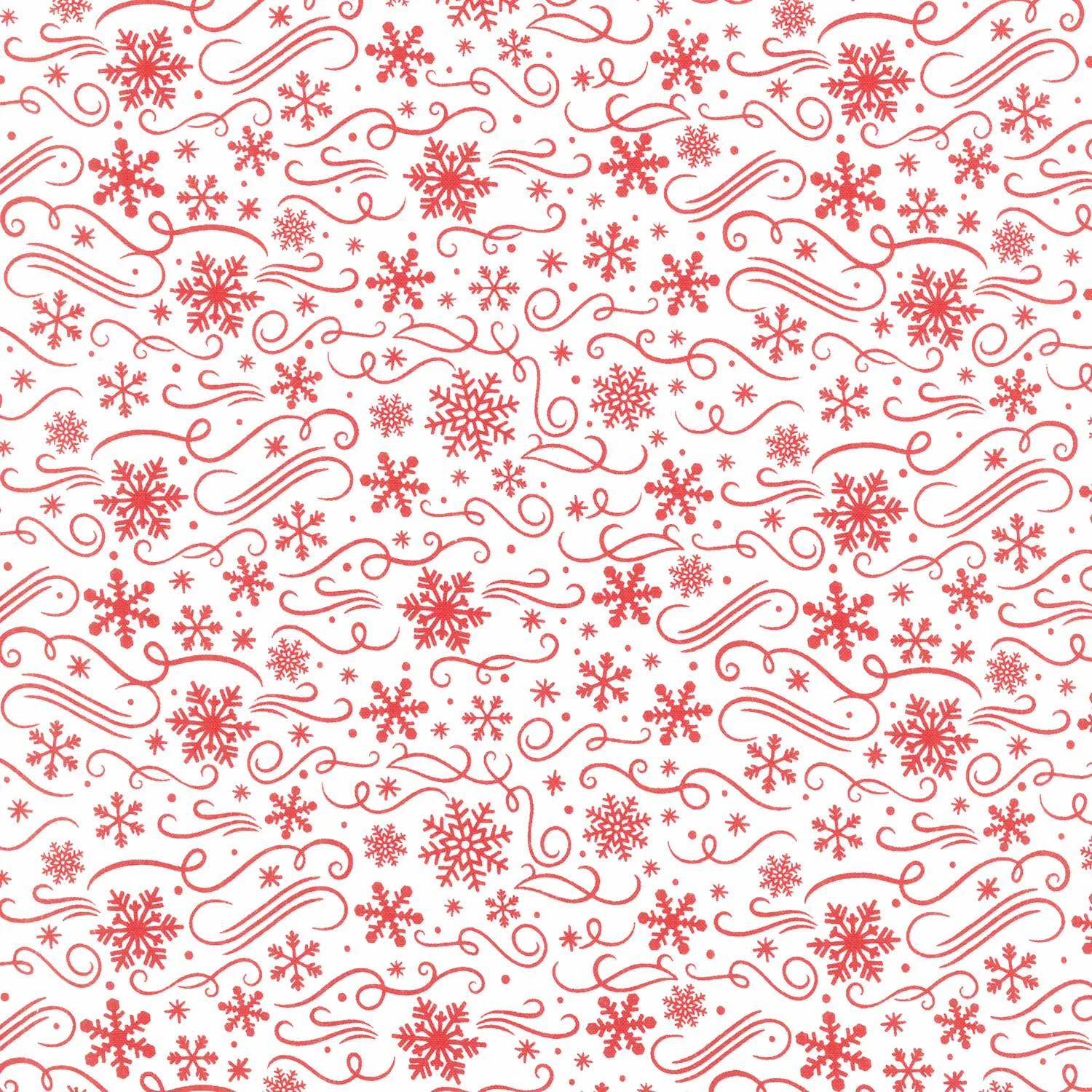 The Magic Of Christmas - Snowflakes White Yardage