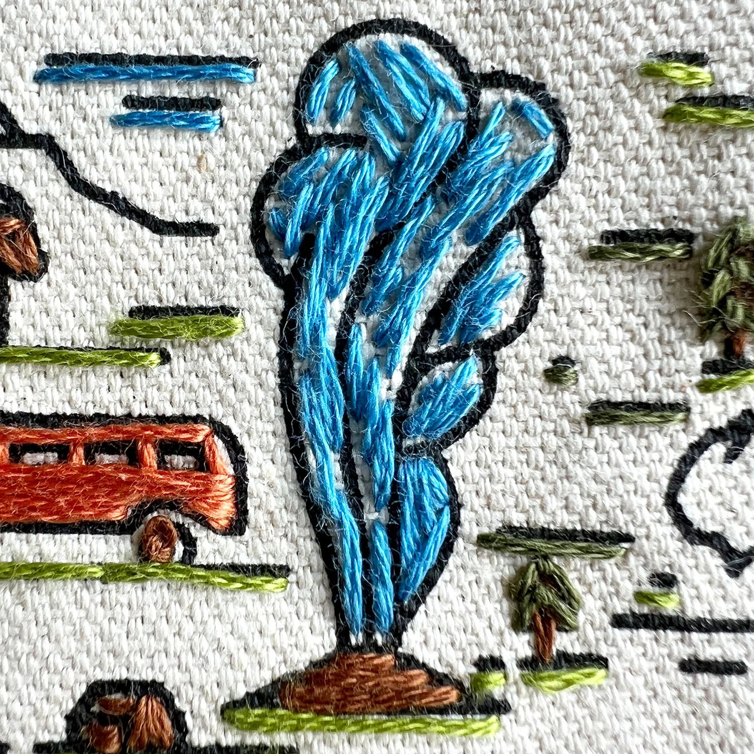 The Mountains Are Calling Embroidery Tote Kit - Image 3