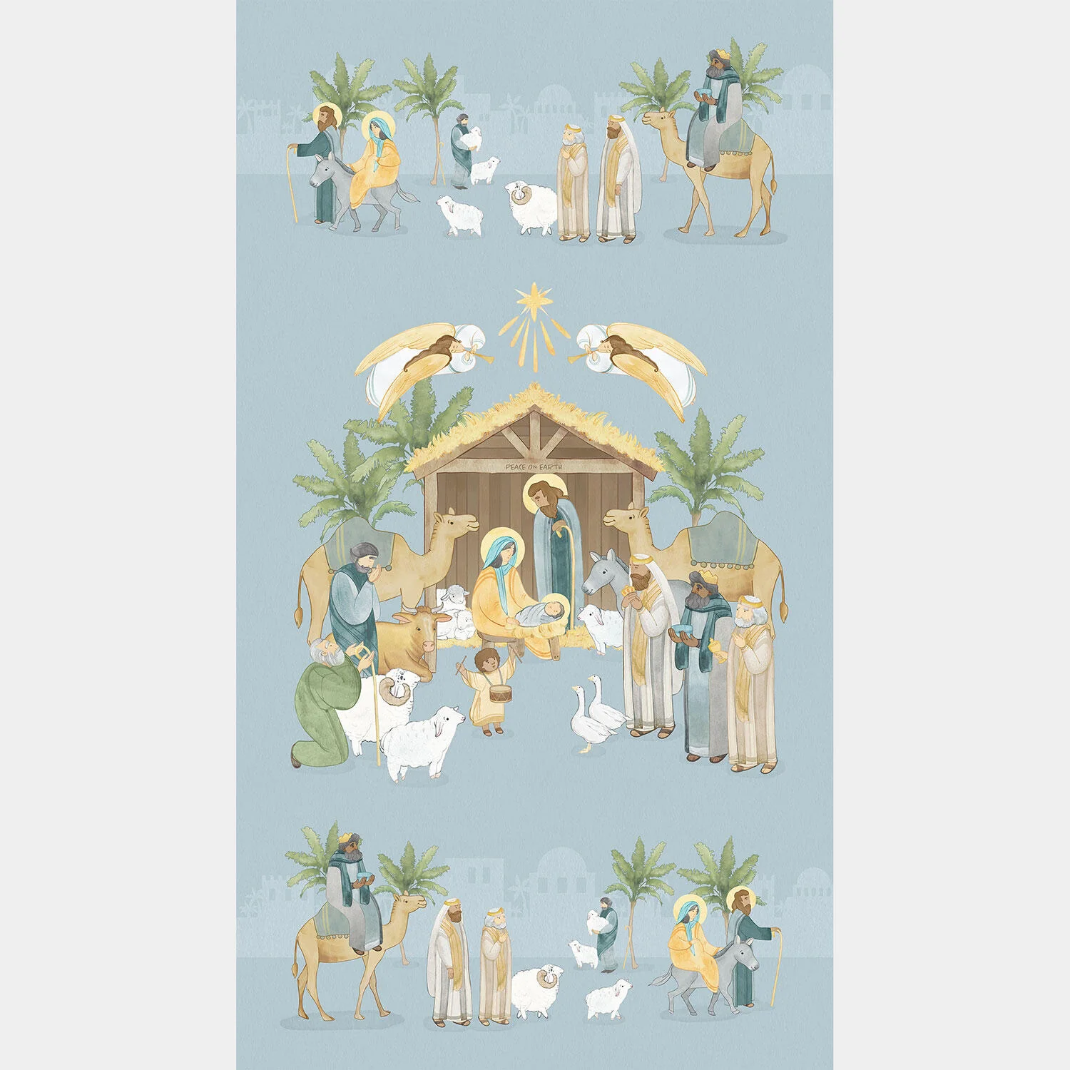 The Nativity - Nativity Blue Multi Panel