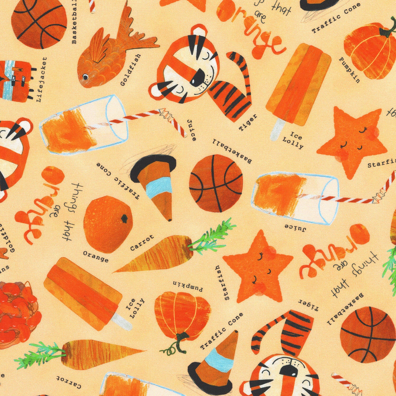 Things That Are Colors - Orange Yardage