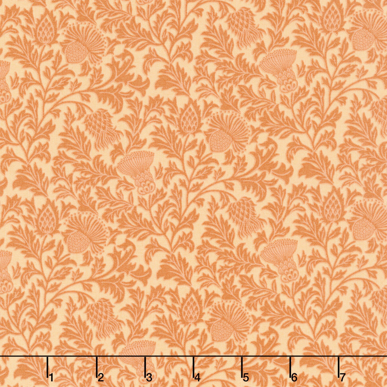 Thistle and Rye - Allover Thistle Orange Yardage