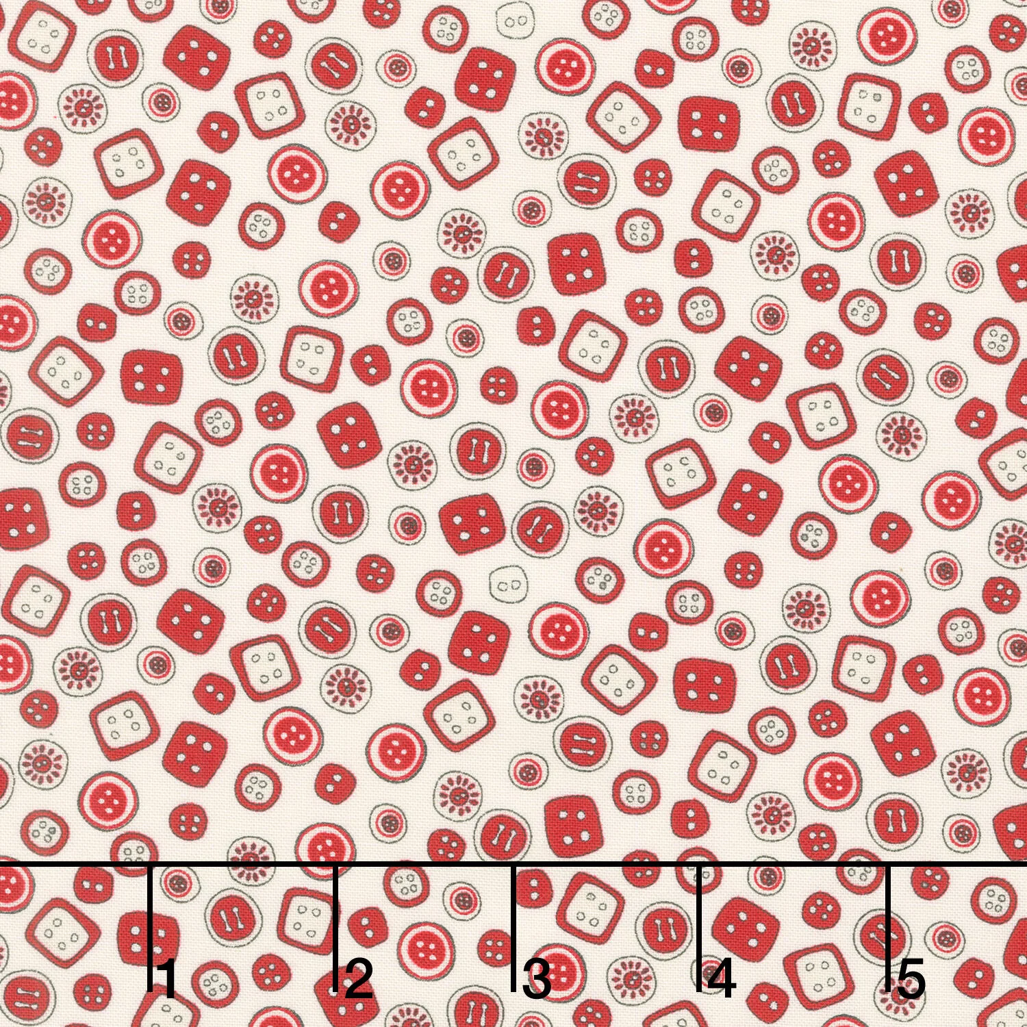 Threads - Buttons Porcelain Red Yardage