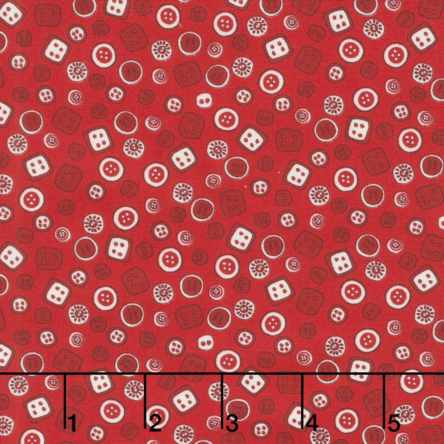 Threads - Buttons Red Yardage