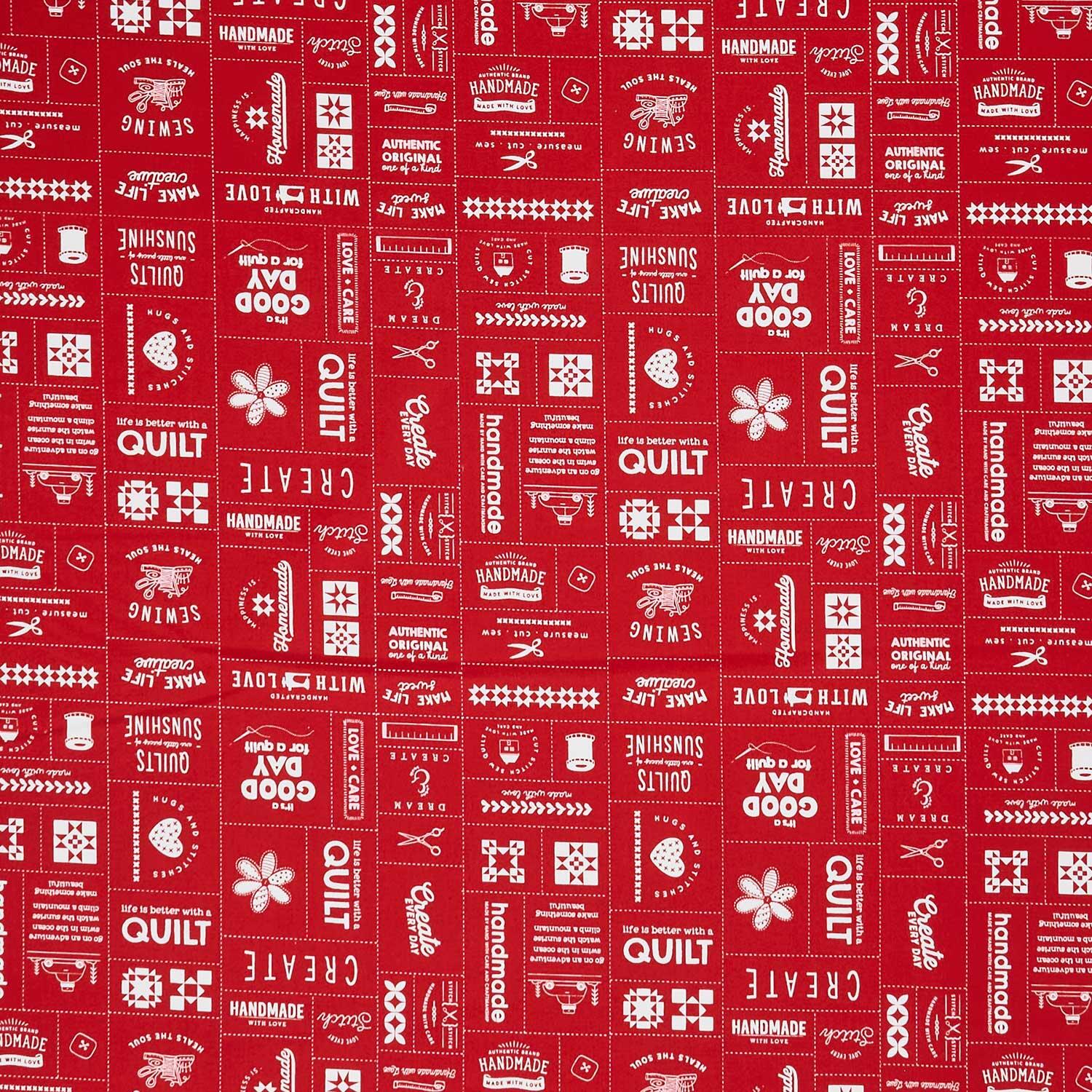 Threads - Made With Love Red Yardage