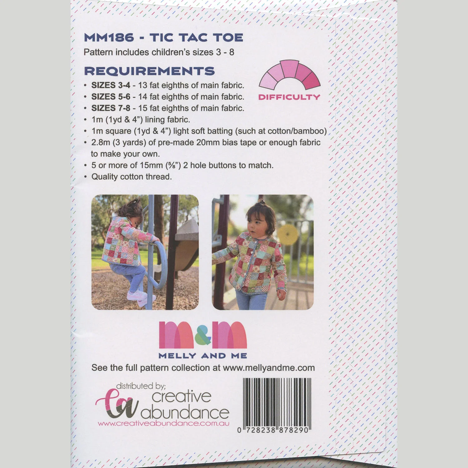 Tic Tac Toe Children's Patchwork Jacket Pattern - Image 2