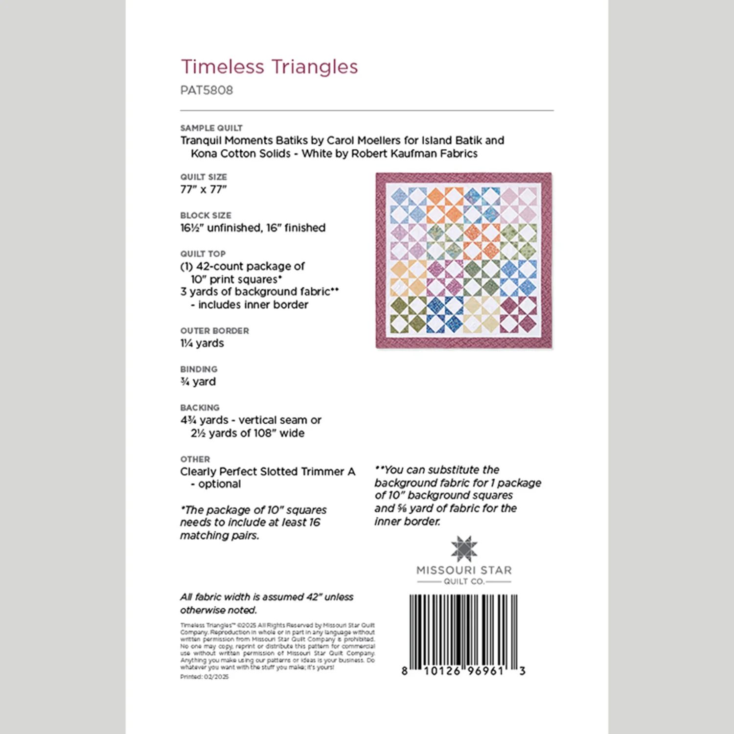 Timeless Triangles Quilt Pattern by Missouri Star - Image 2