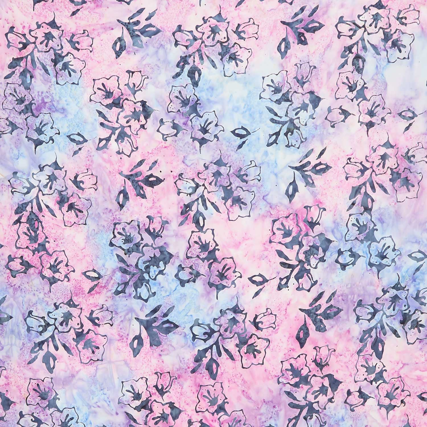 Tonga Batiks - Paradise Bellflowers Sky Yardage