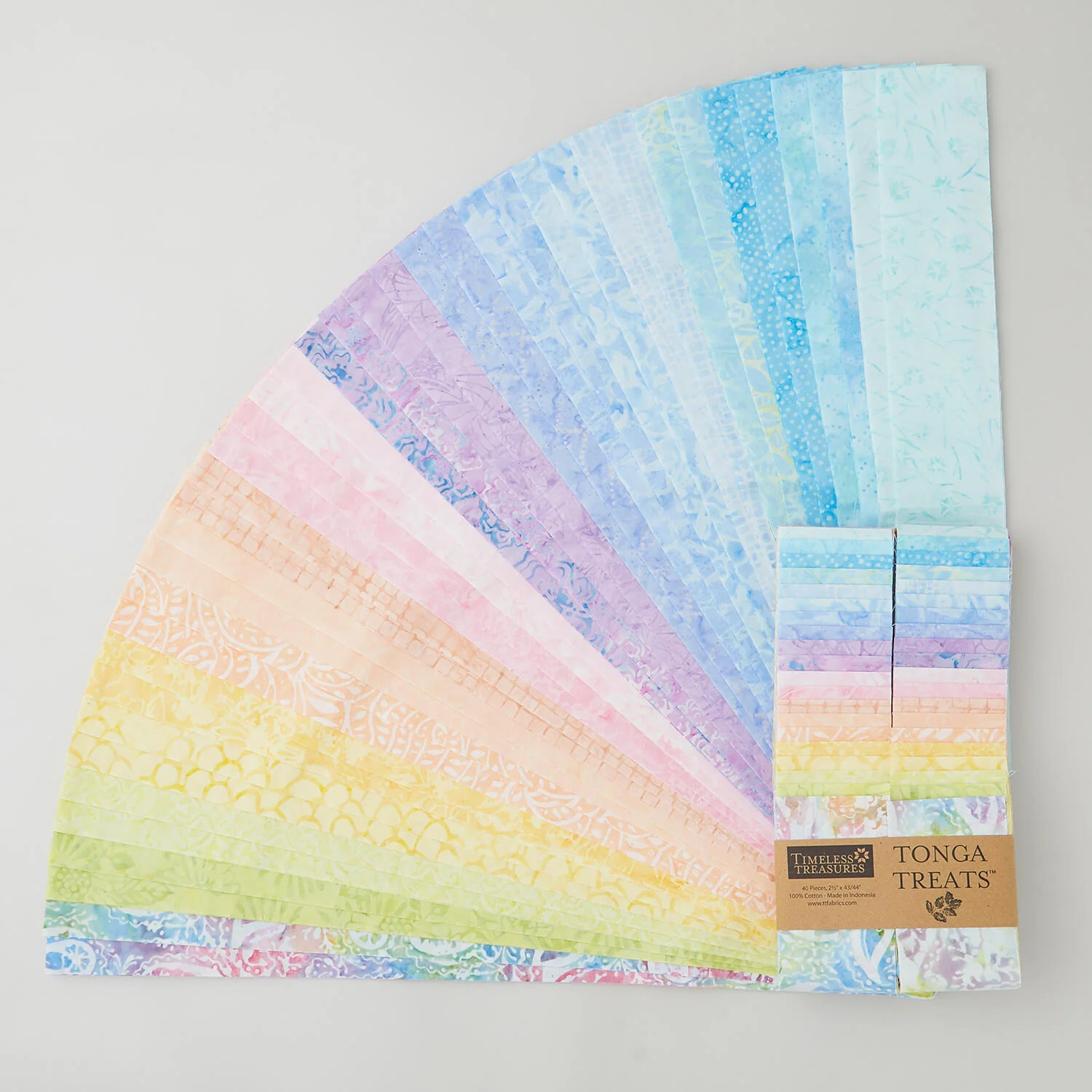 Tonga Batiks Pastel 2 1/2" Strips