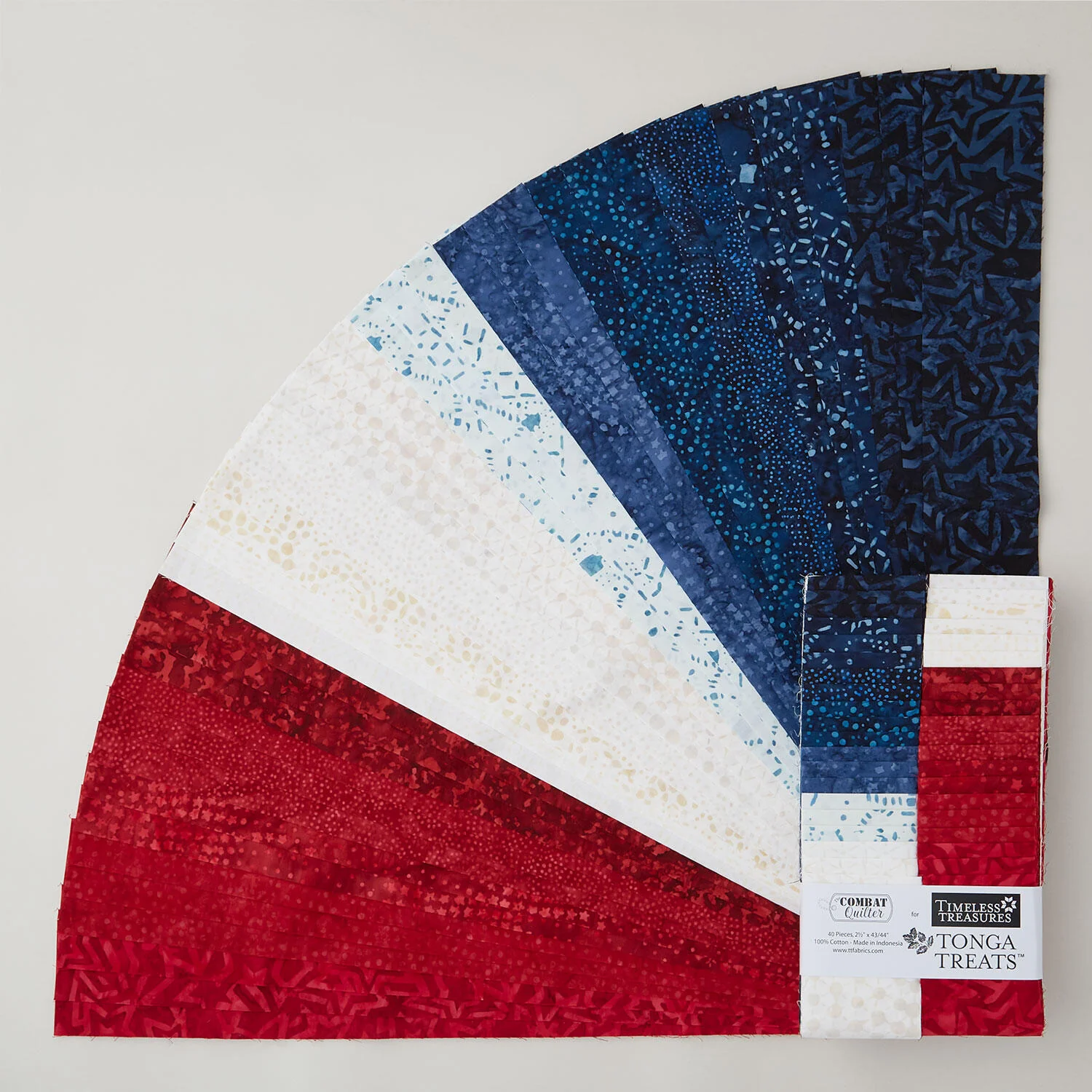 Tonga Batiks Patriot's Pride 2 1/2" Strips