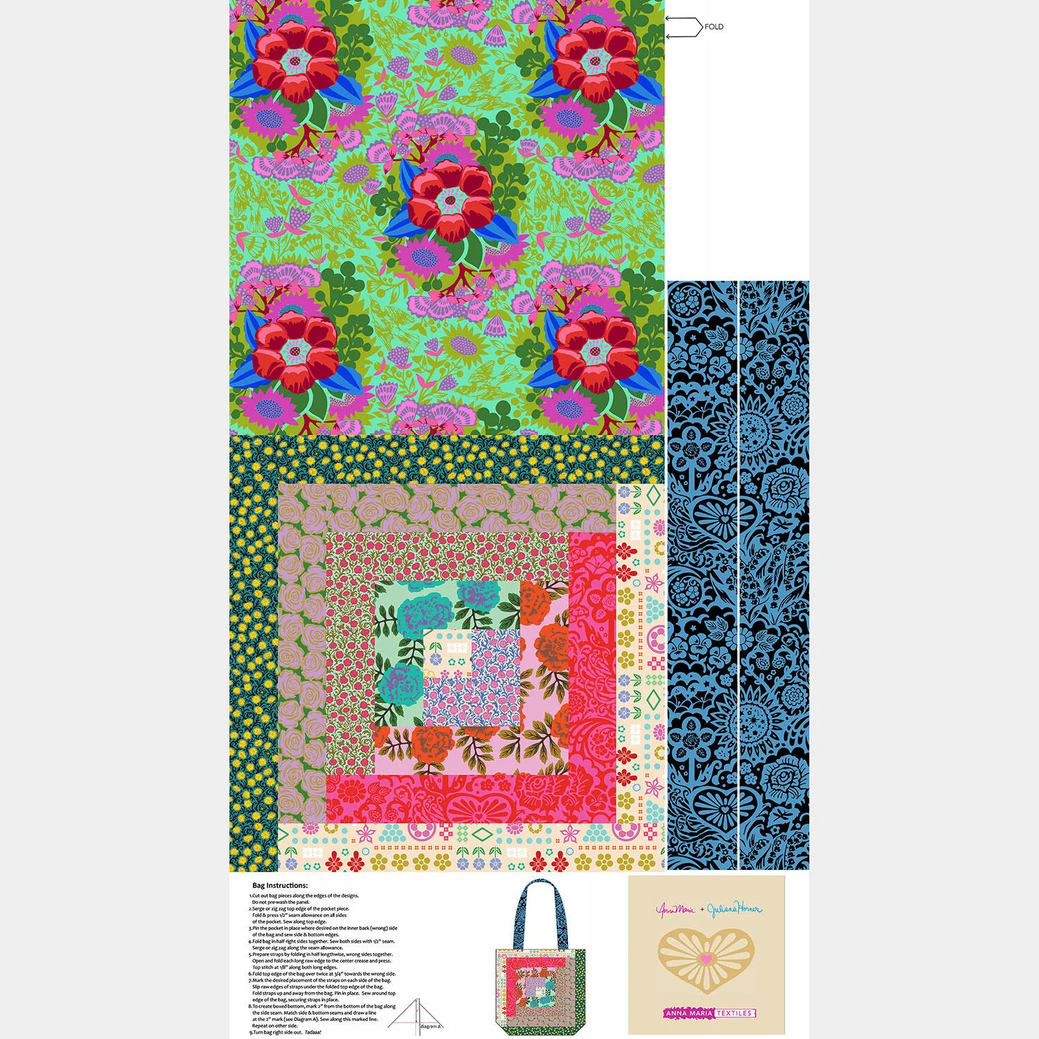 Tote Panel No. 1 - Tote Bag Multi Panel