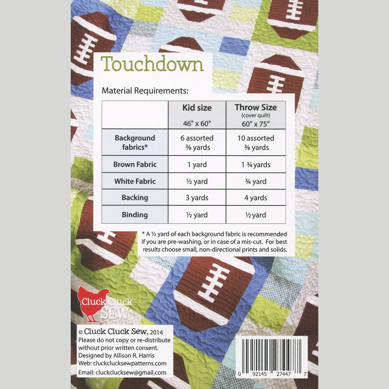 Touchdown Quilt Pattern - Image 2