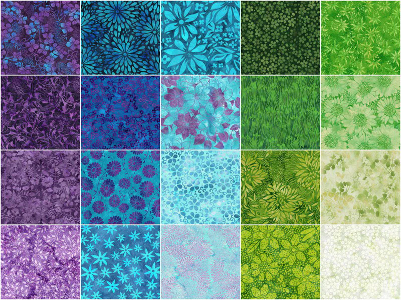 Tranquil Garden Batiks Fat Quarter Bundle - Image 3