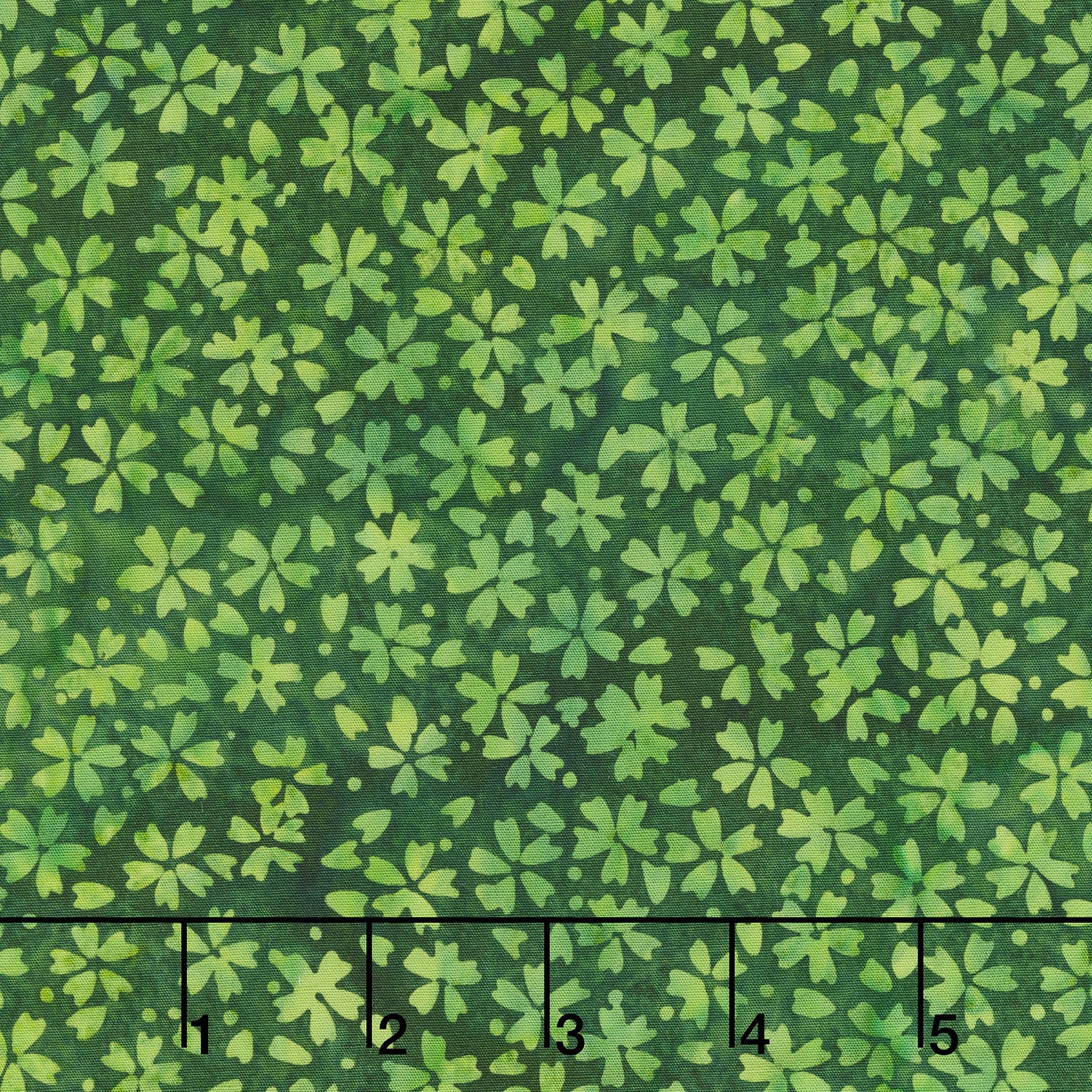 Tranquil Garden Batiks - Small Floral Grass Yardage