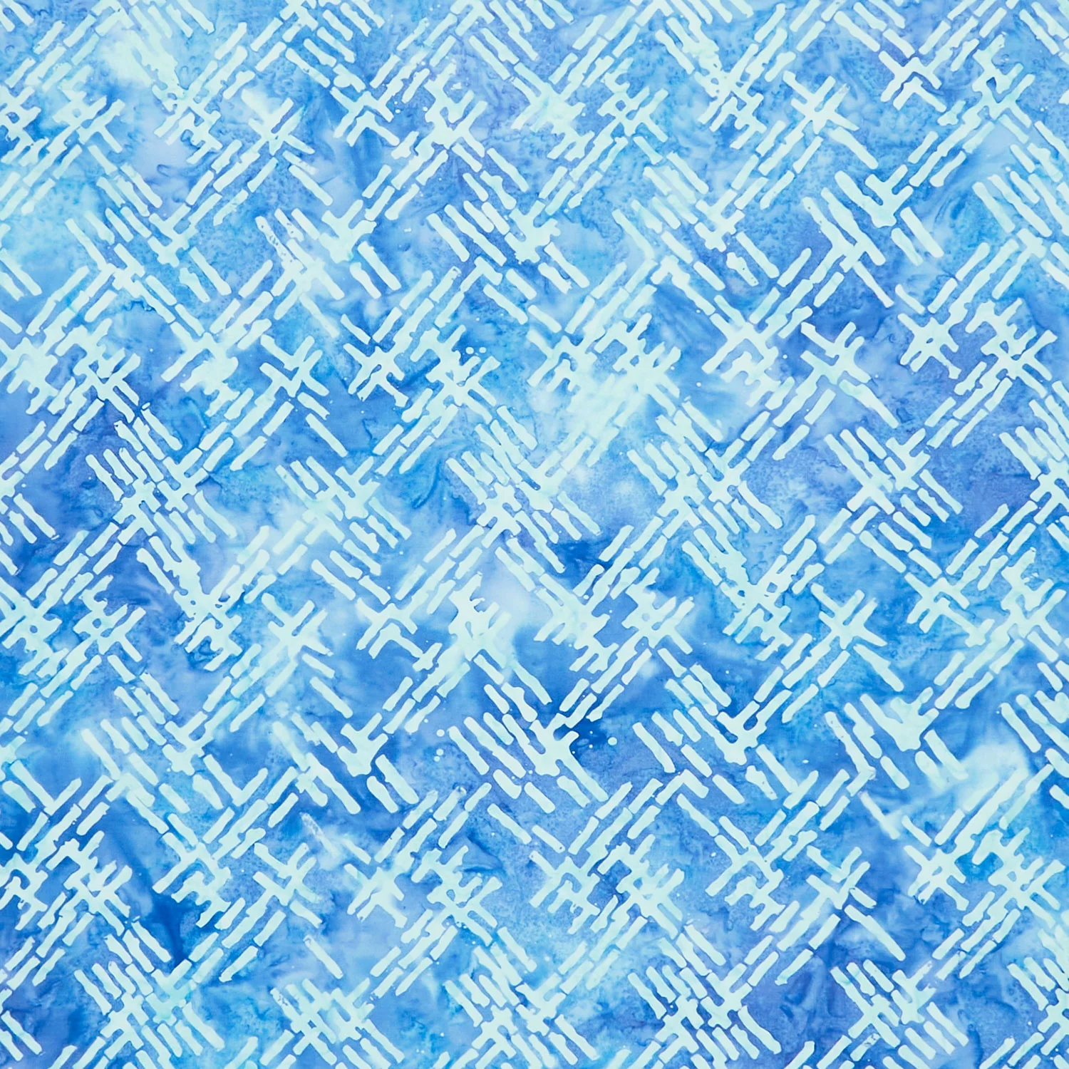 Tranquil Moments Batiks - Diagonal Lines French Blue Yardage