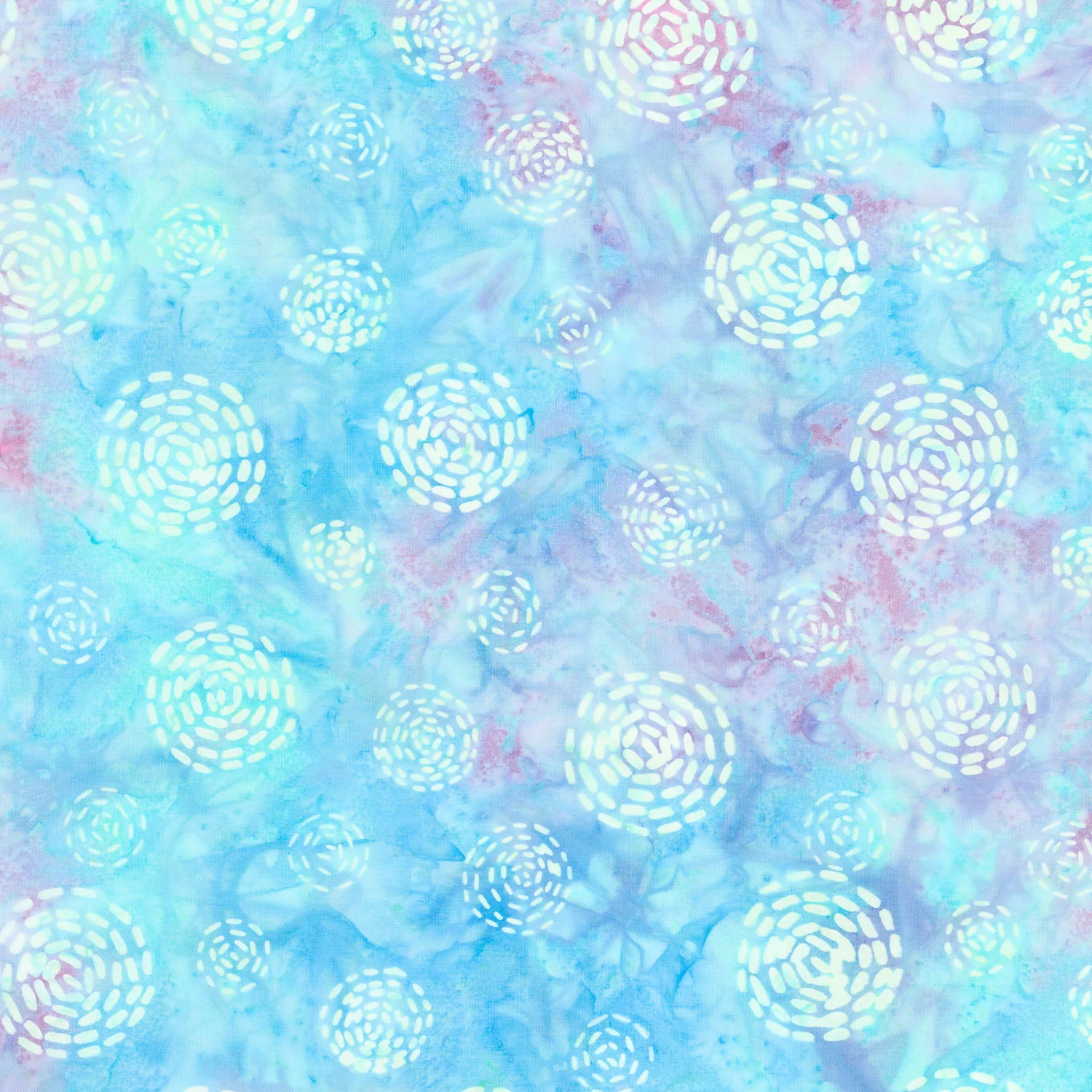 Tranquil Moments Batiks - Stitched Circles Confetti Yardage