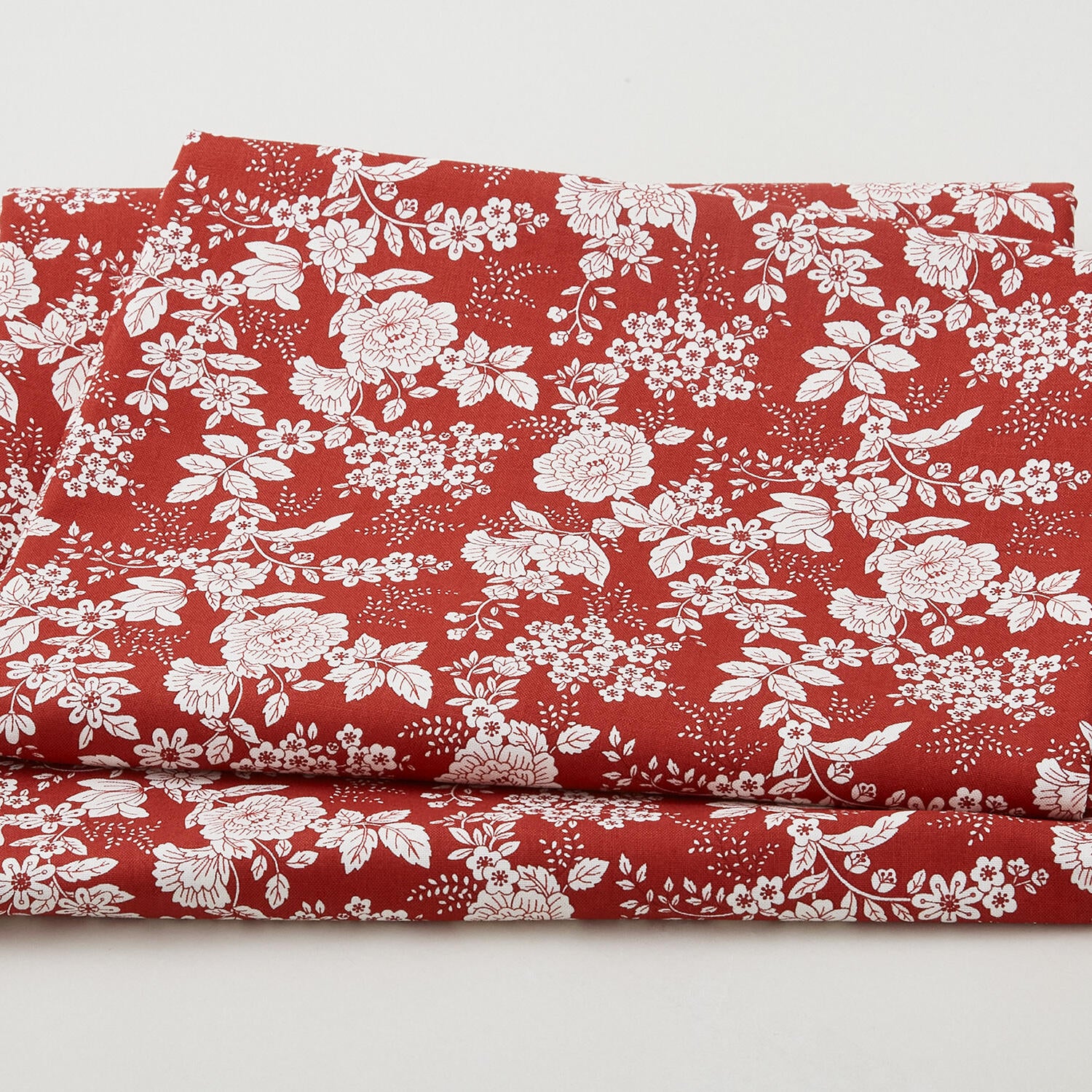 Tranquility - Floral Brick Red 3 Yard Cut