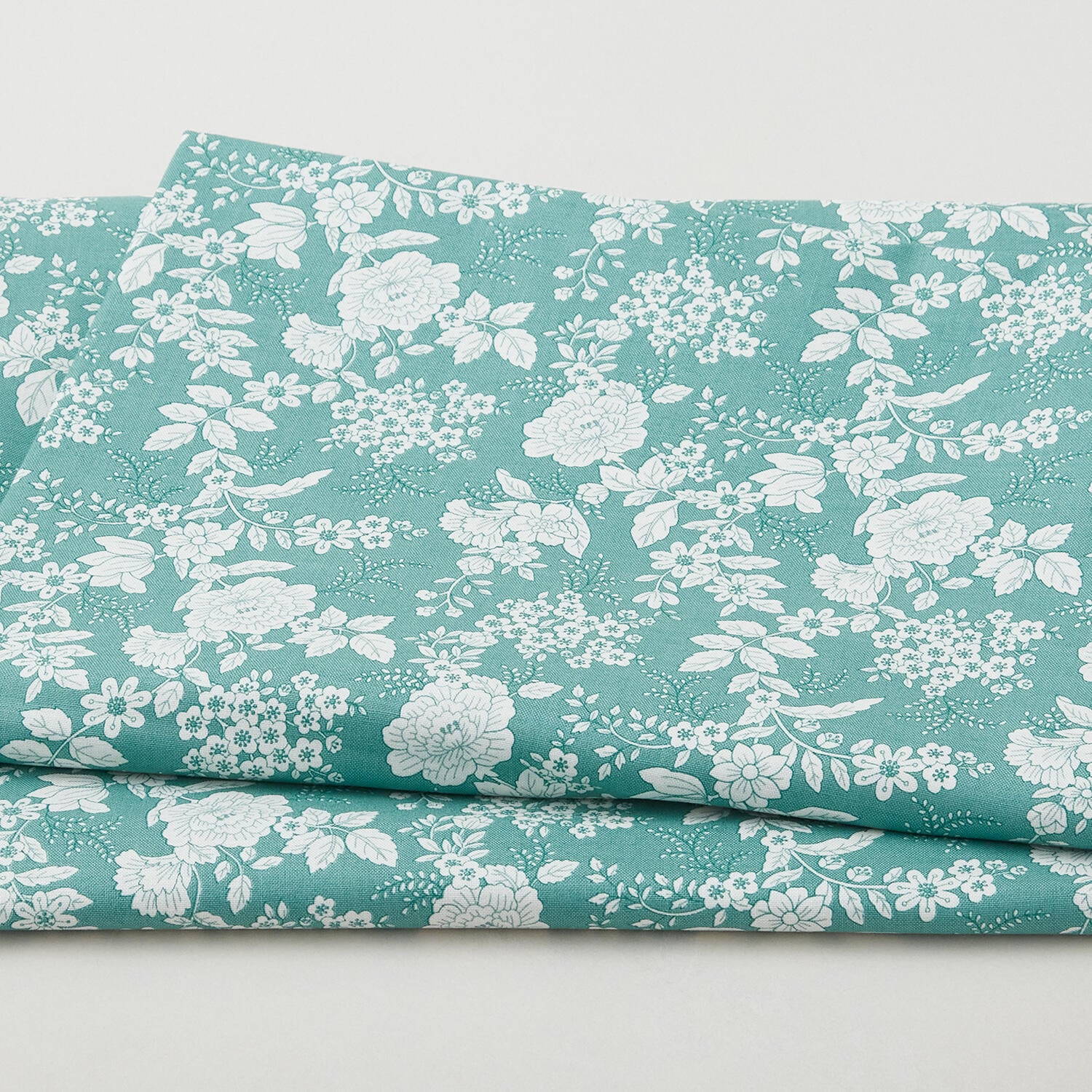Tranquility - Floral Dark Aqua 3 Yard Cut