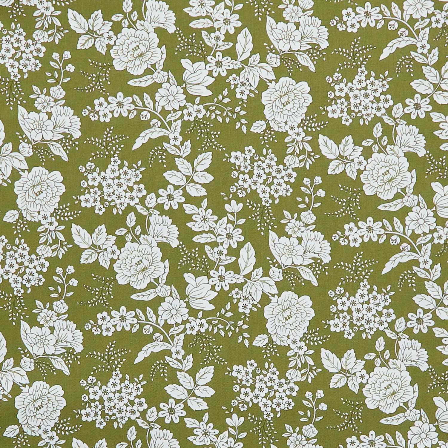 Tranquility - Floral Dark Green 3 Yard Cut - Image 2