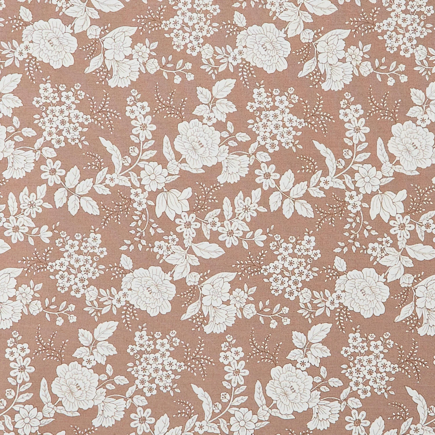 Tranquility - Floral Dark Taupe 3 Yard Cut - Image 2