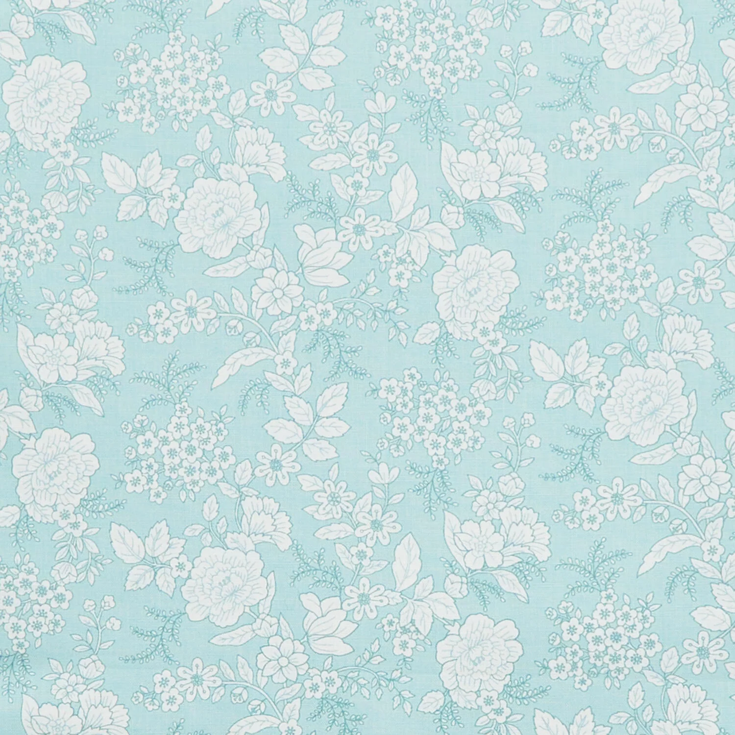Tranquility - Floral Light Aqua 3 Yard Cut - Image 2