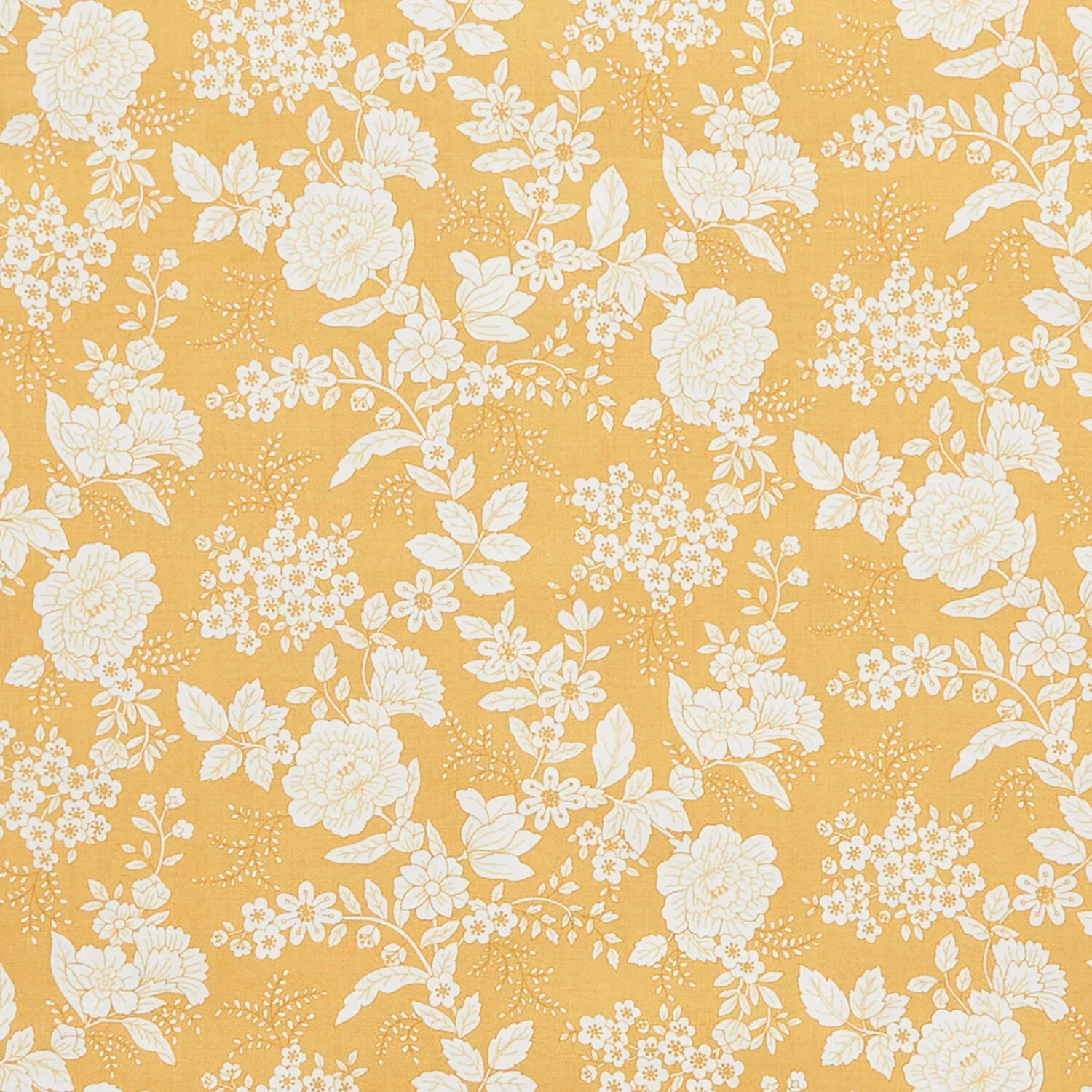Tranquility - Floral Yellow 3 Yard Cut - Image 2