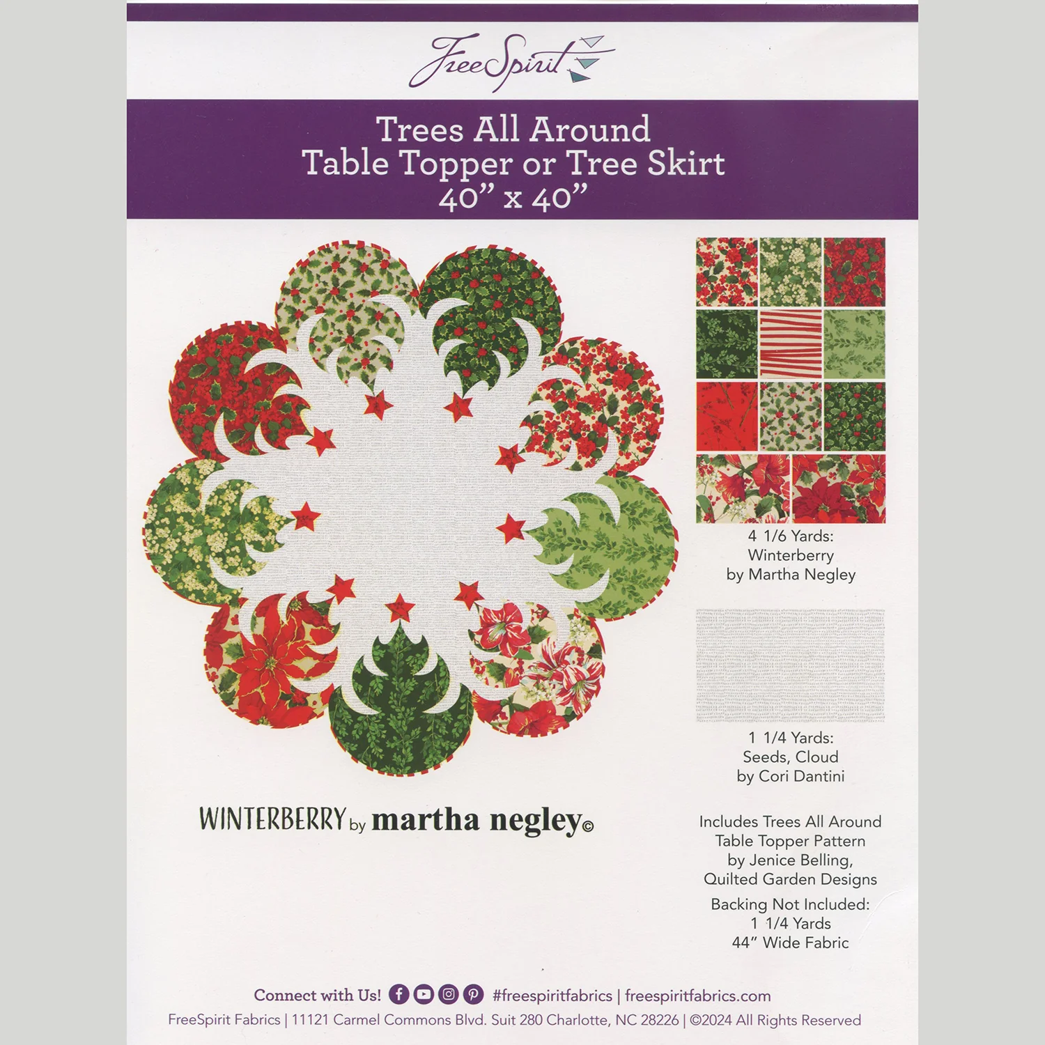 Trees All Around Table Topper or Tree Skirt Kit - Image 3