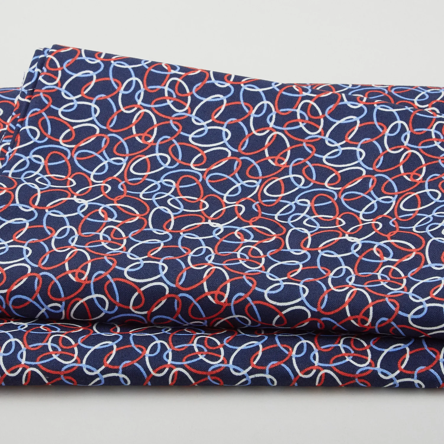 Tried & True Favorites - Oval Rings Navy 2 Yard Cut