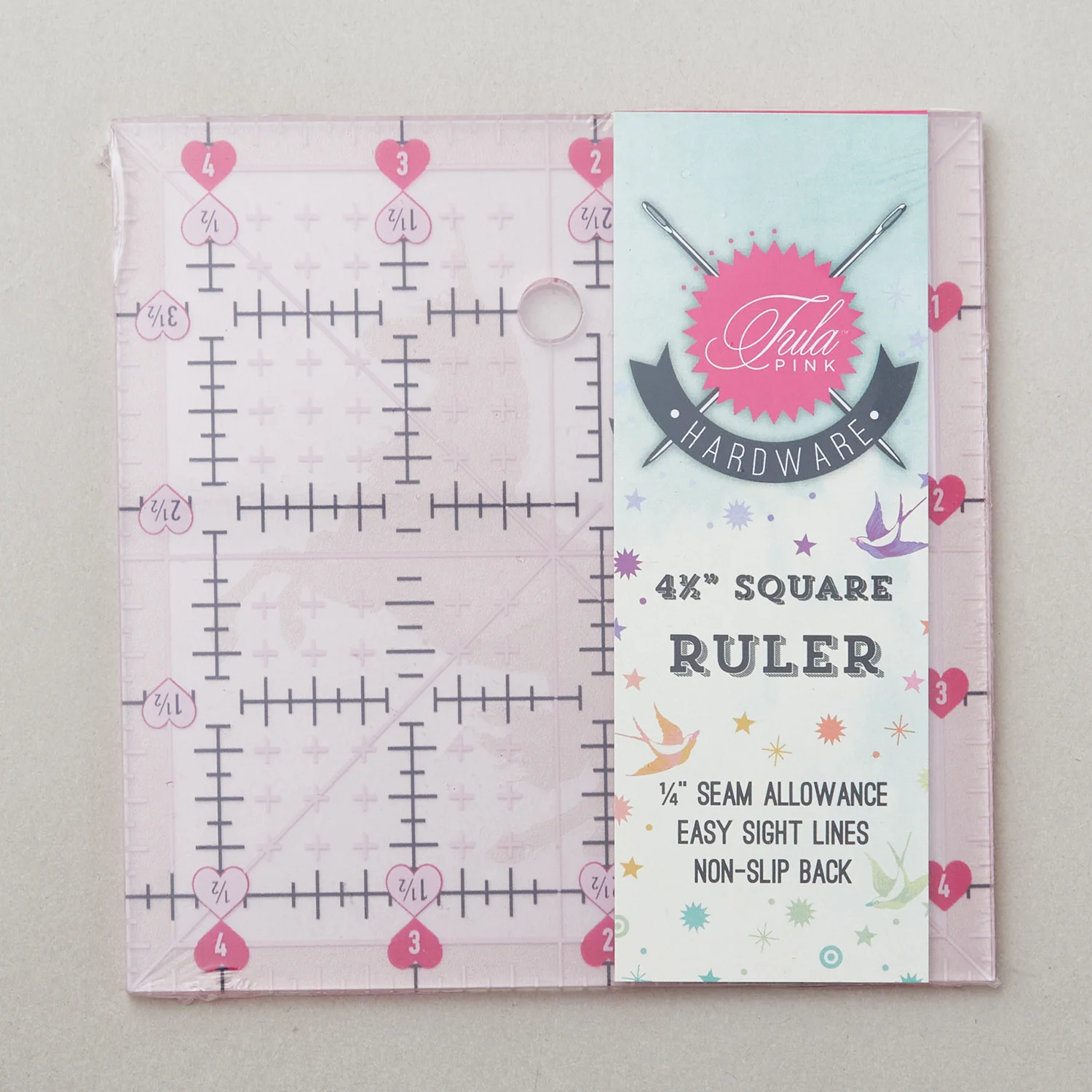 Tula Pink 4.5" x 4.5" Non Slip Unicorn Ruler - Image 2